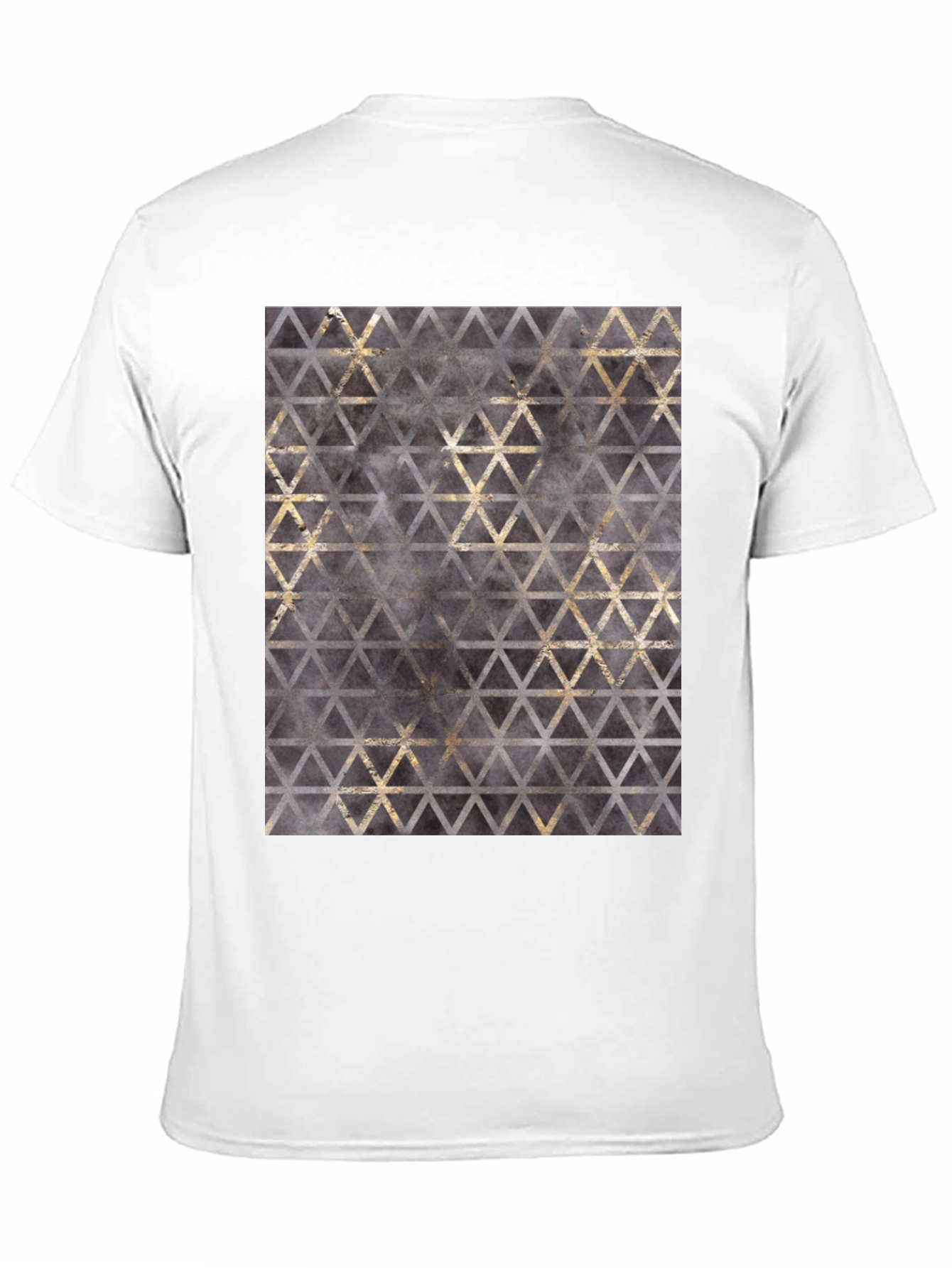 Black Geometric Triangle Print T-Shirt view 11