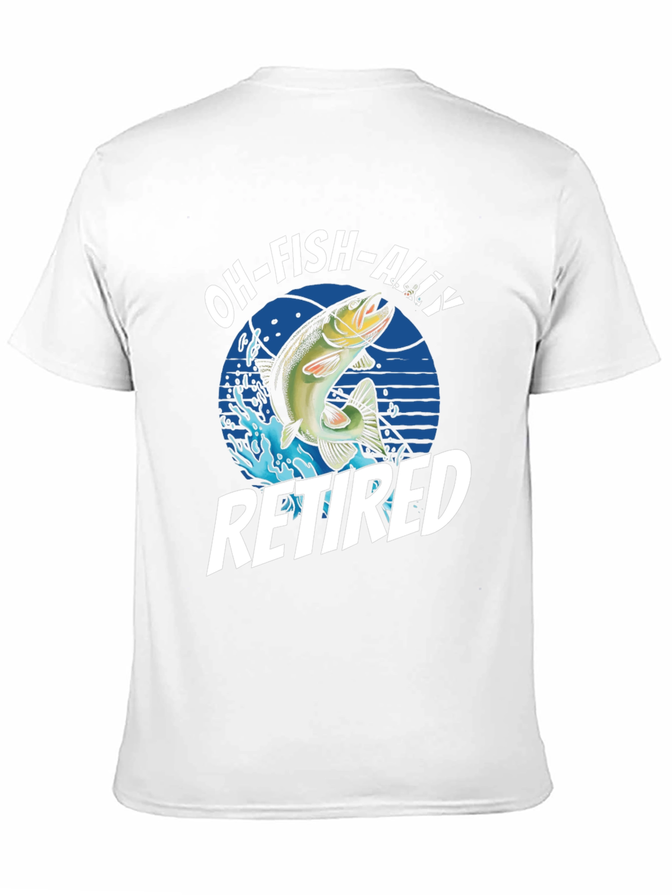 Black Oh-Fish-Ally Retired Men's Black Graphic Tee view 11