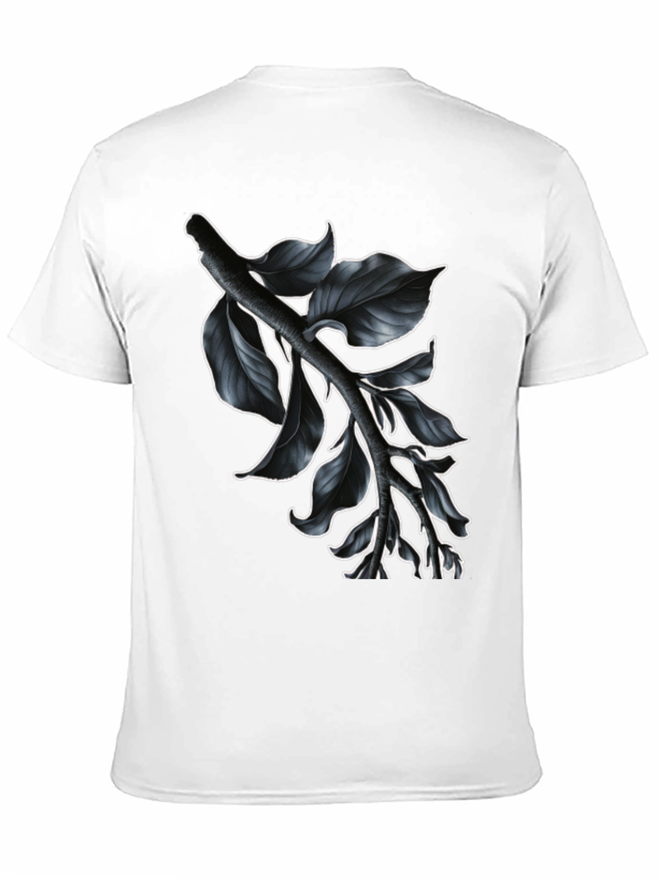 Black Botanical Branch Graphic Tee - Modern Black view 11