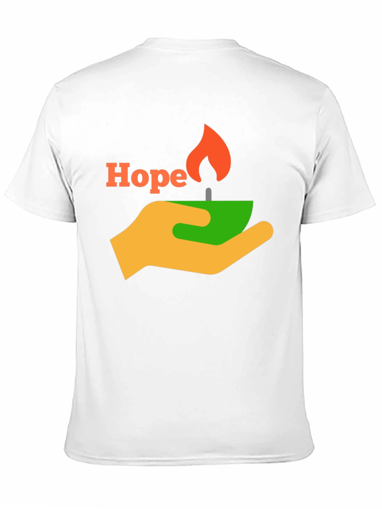 Black Hope T-Shirt - Graphic Tee with Hand and Candle Design view 11