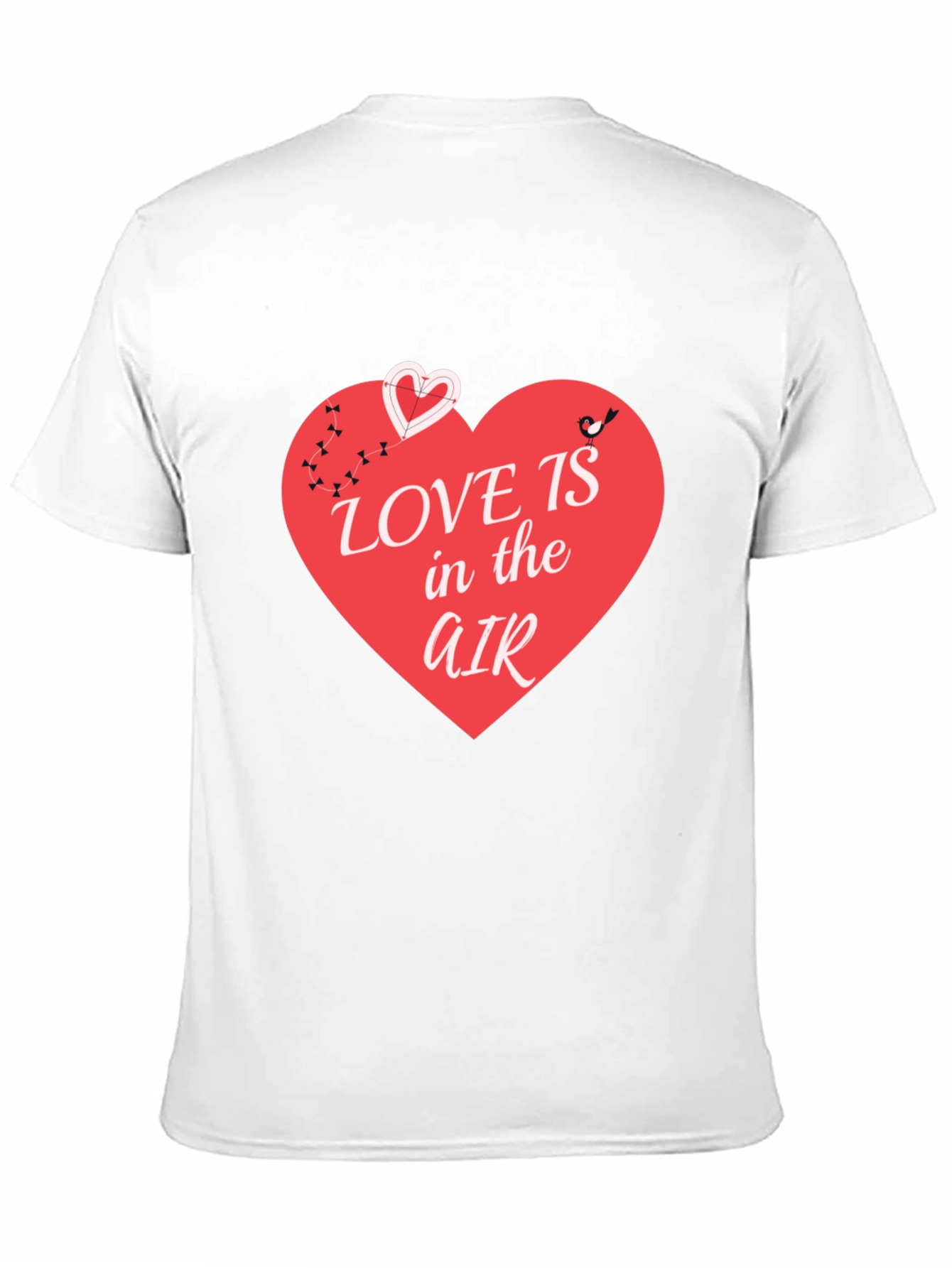 Black Love is in the Air T-Shirt - Graphic Heart Design view 11