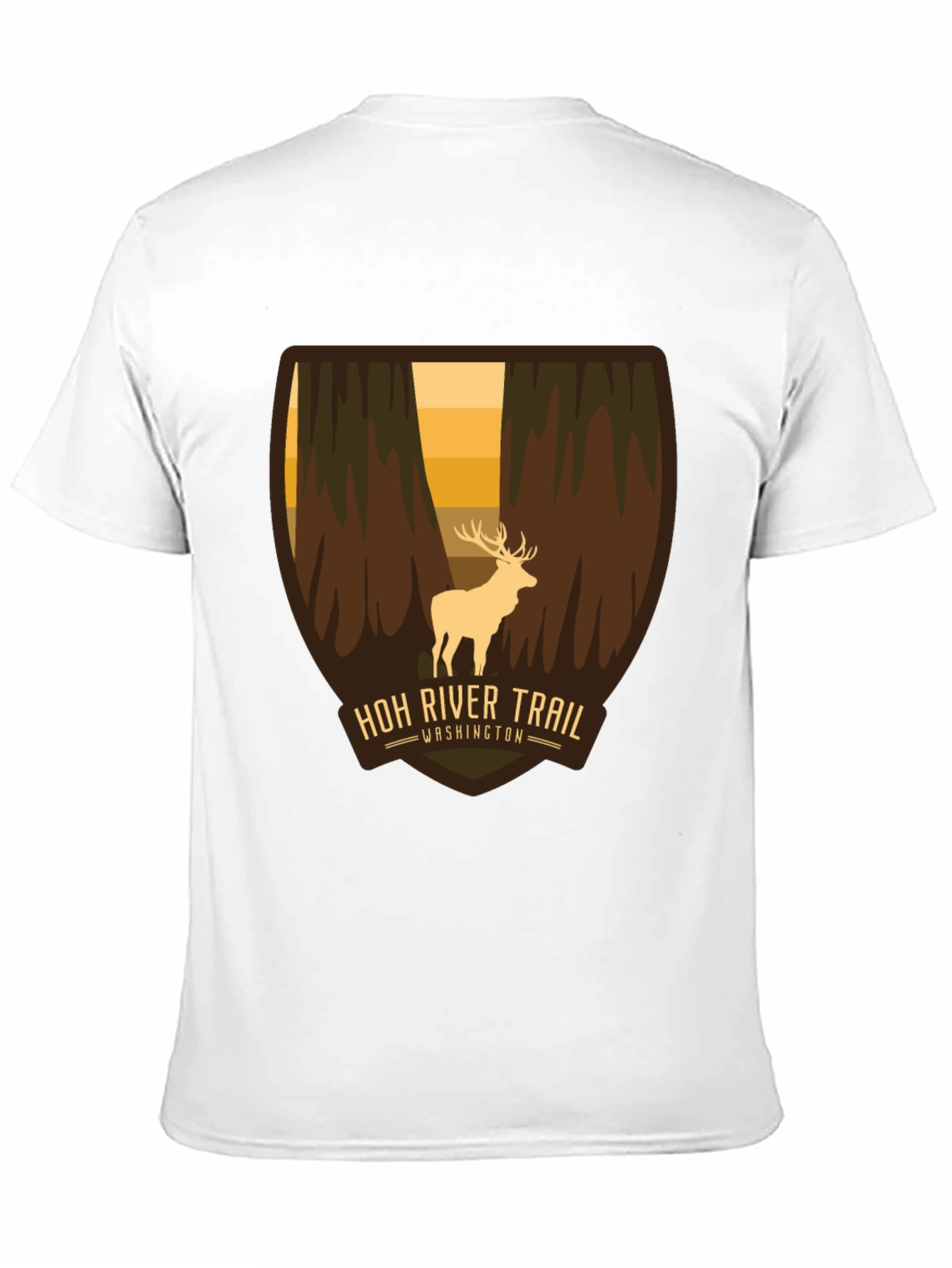 Black Hoh River Trail Washington Graphic Tee view 11