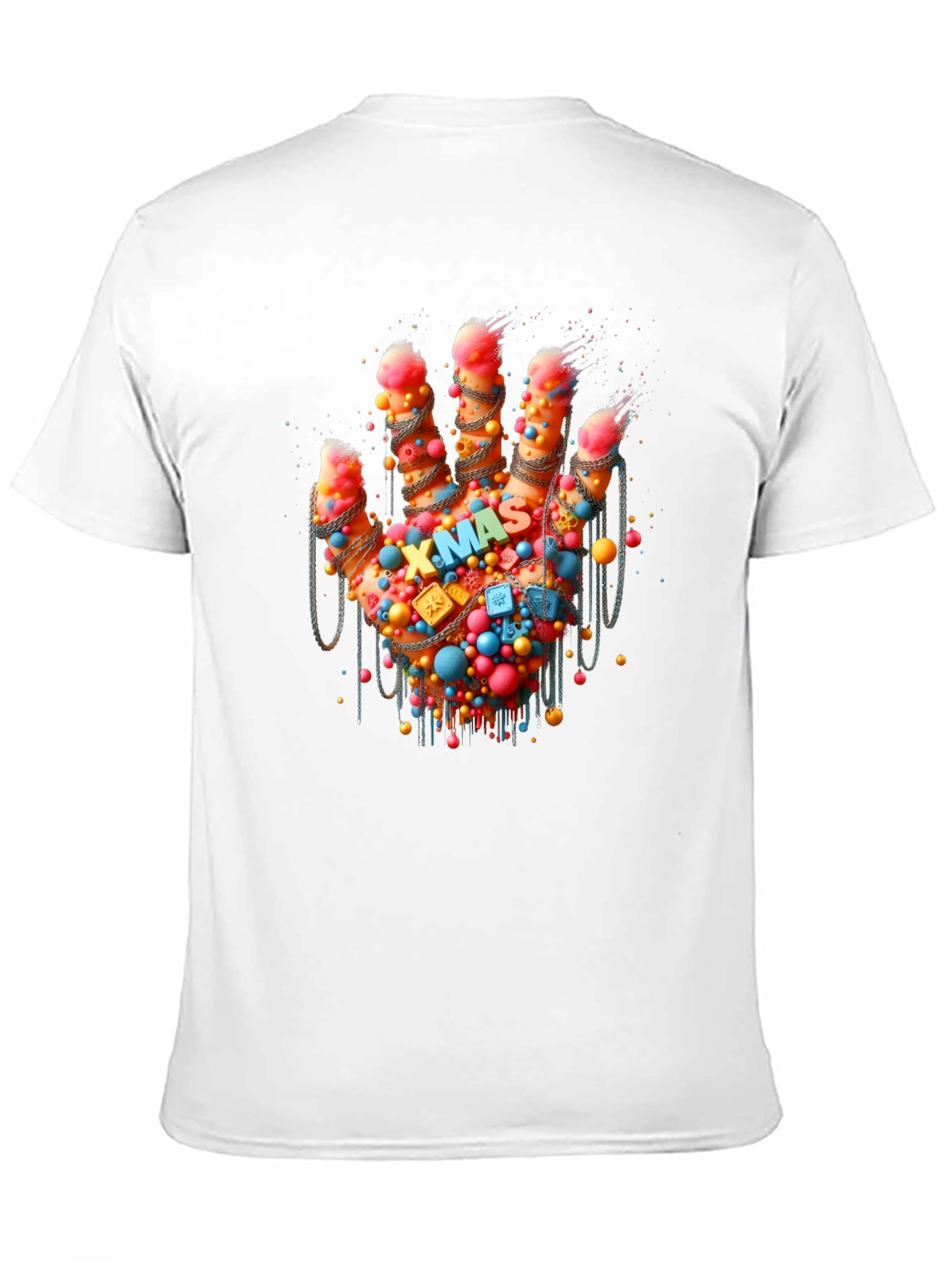 Black Festive Hand Graphic Tee - Holiday Cheer view 11