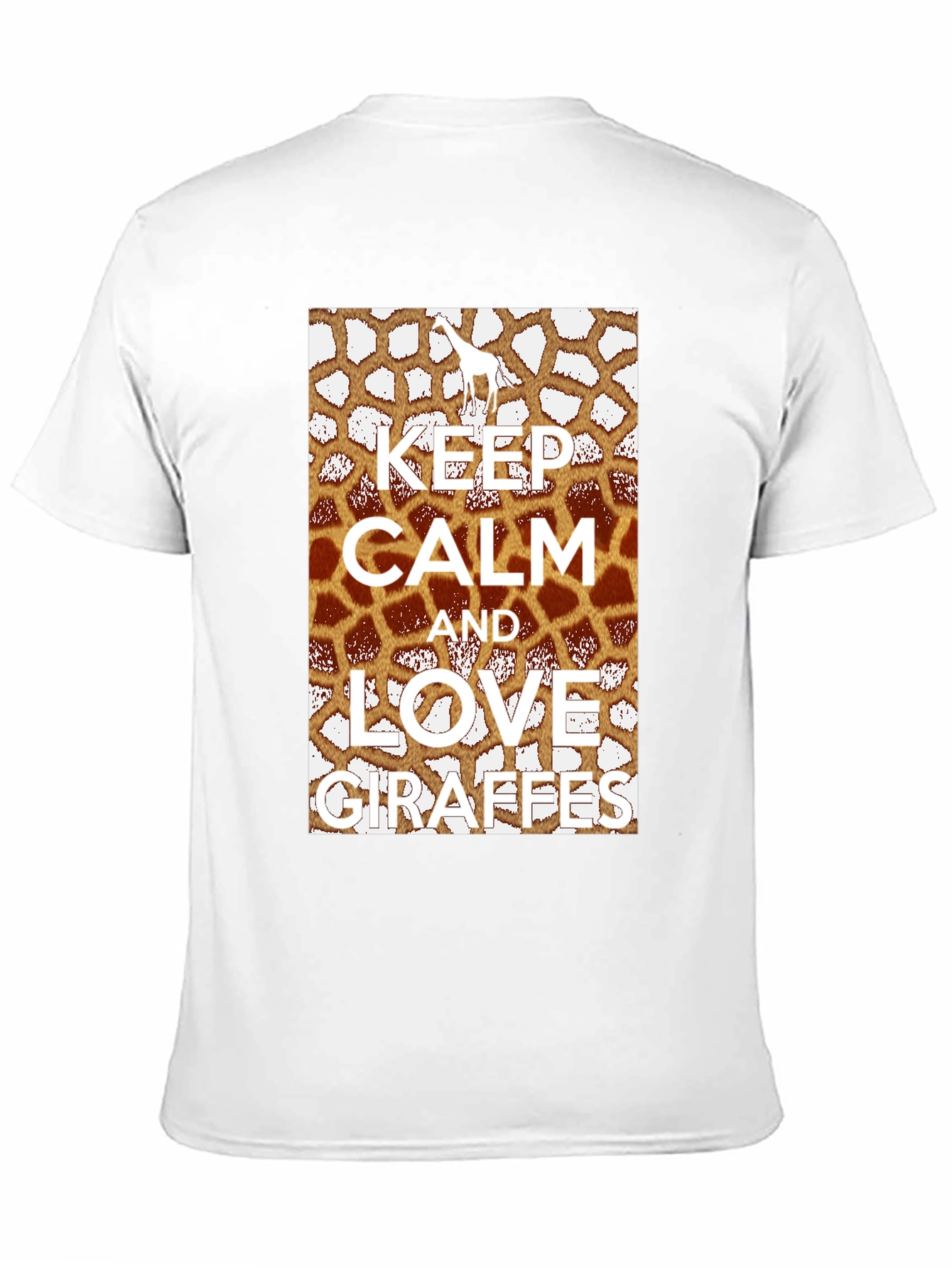 Black Keep Calm Love Giraffes Graphic Tee view 11