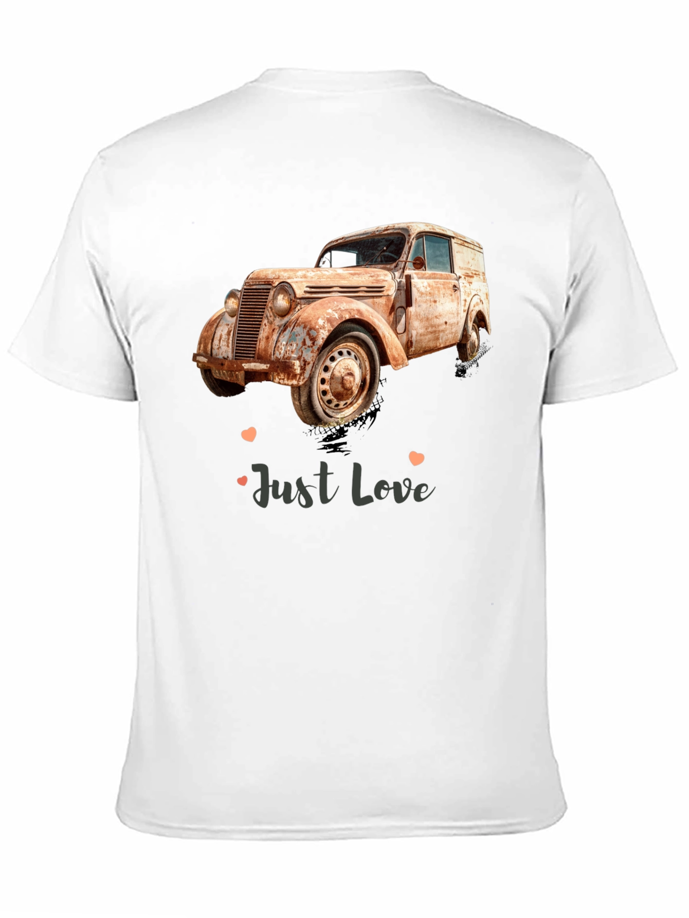 Black Vintage Car 'Just Love' Graphic Tee view 11