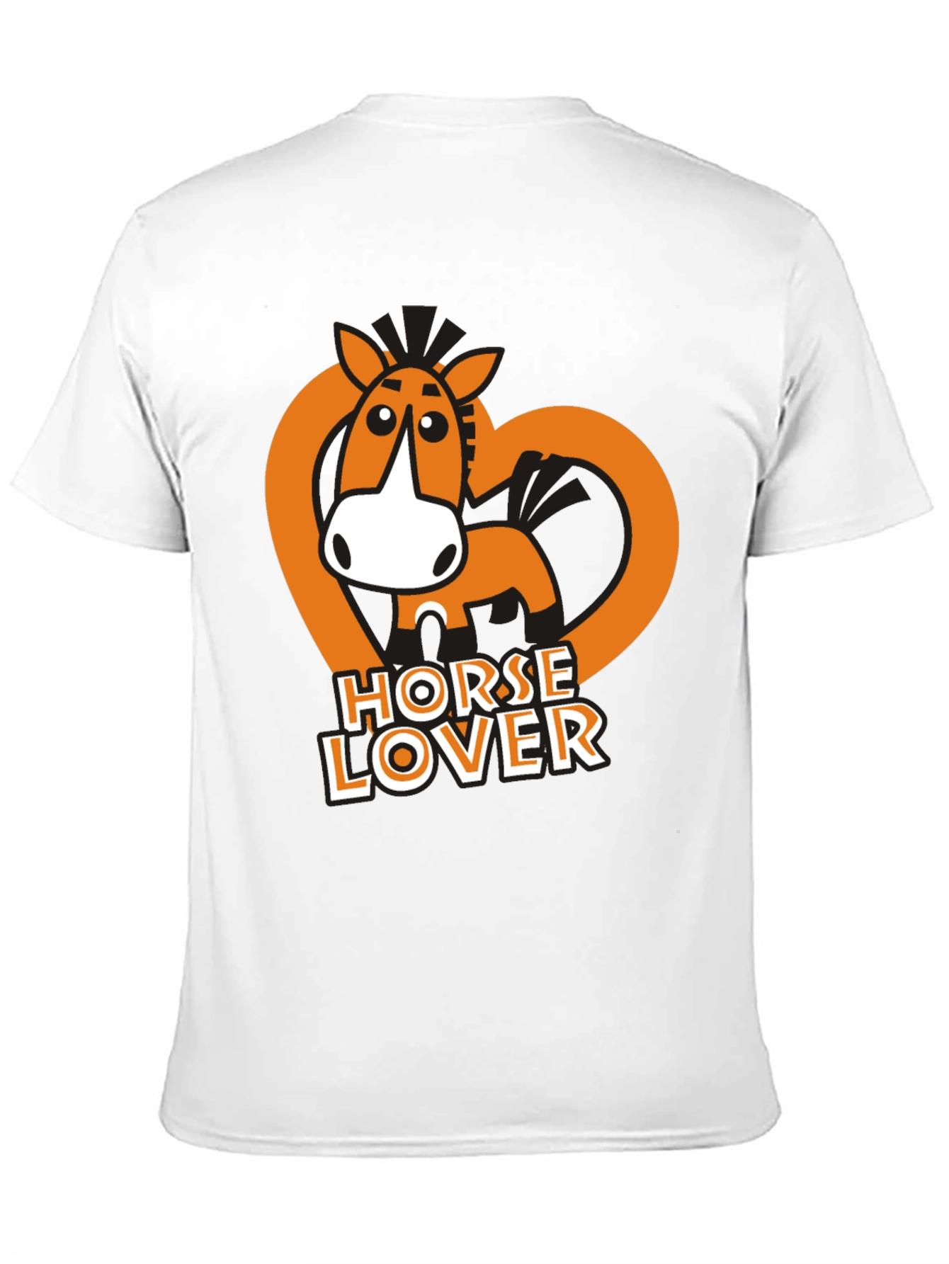 Black Horse Lover T-Shirt - Cute Cartoon Horse Design view 11