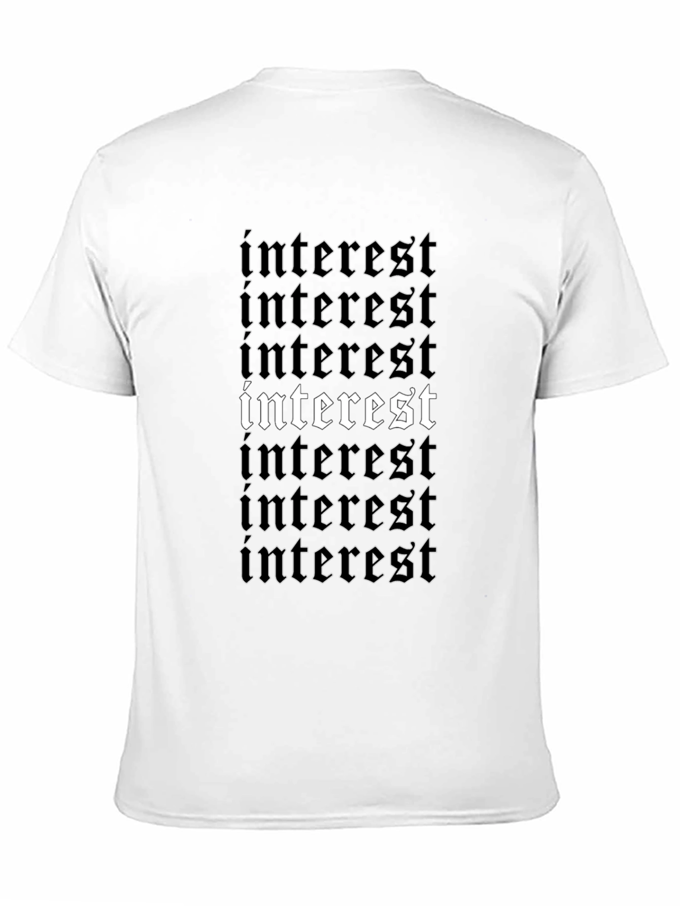 Black Interest Graphic Print Tee | Black Cotton Blend T-Shirt view 11