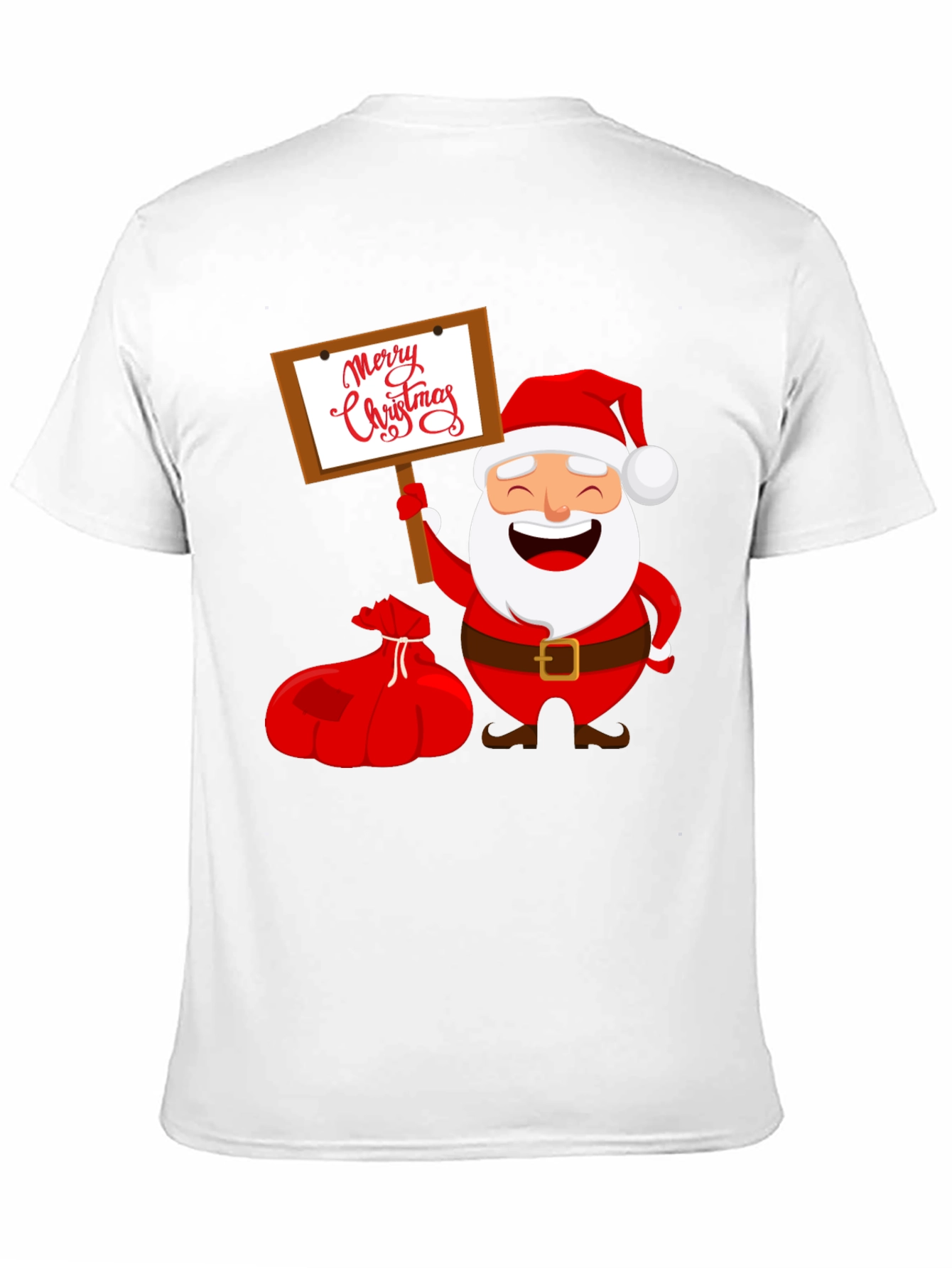 Black Merry Christmas Santa Graphic Tee view 11