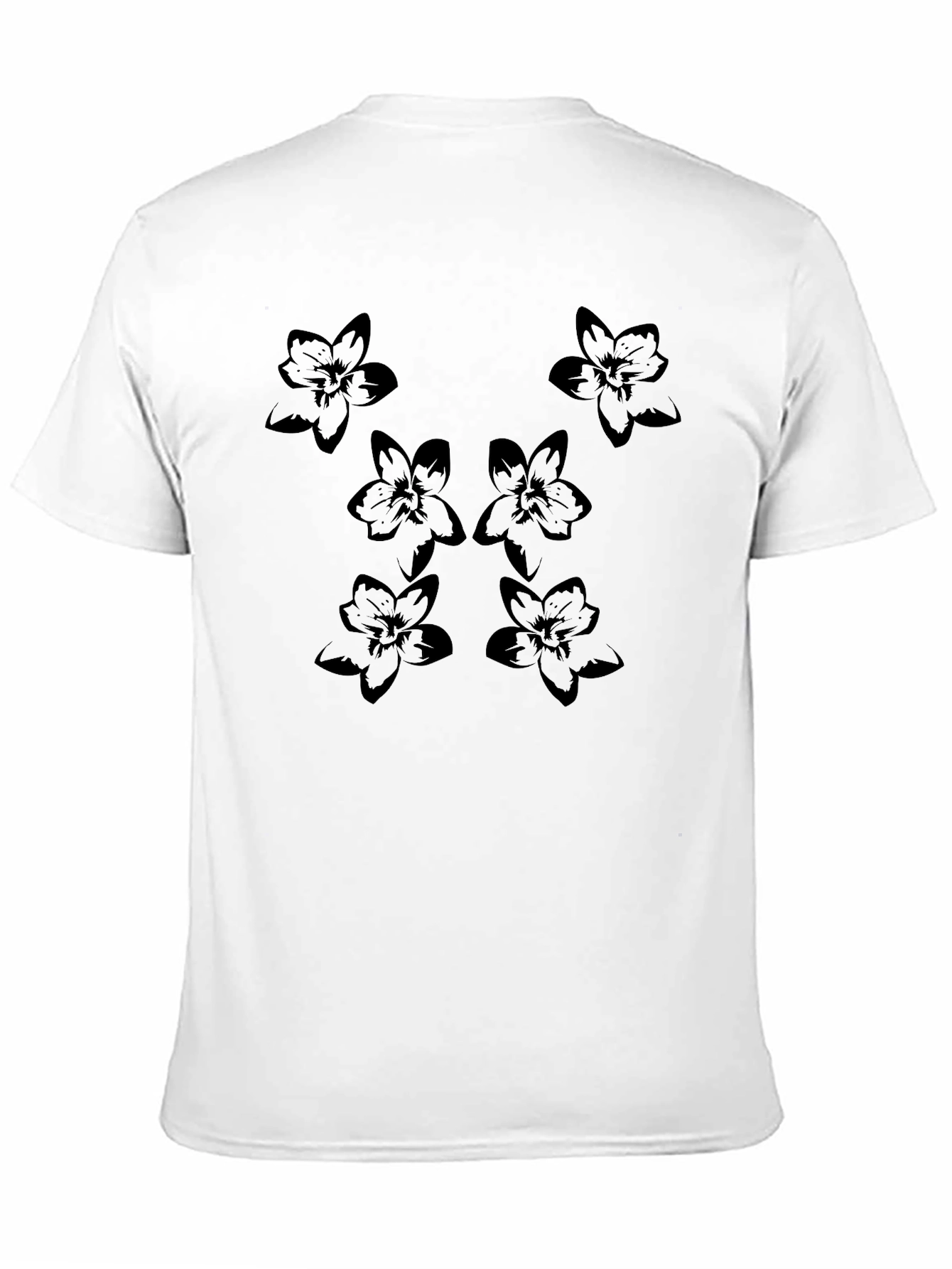 Black Floral Print Black T-Shirt - Stylish Casual Wear view 11