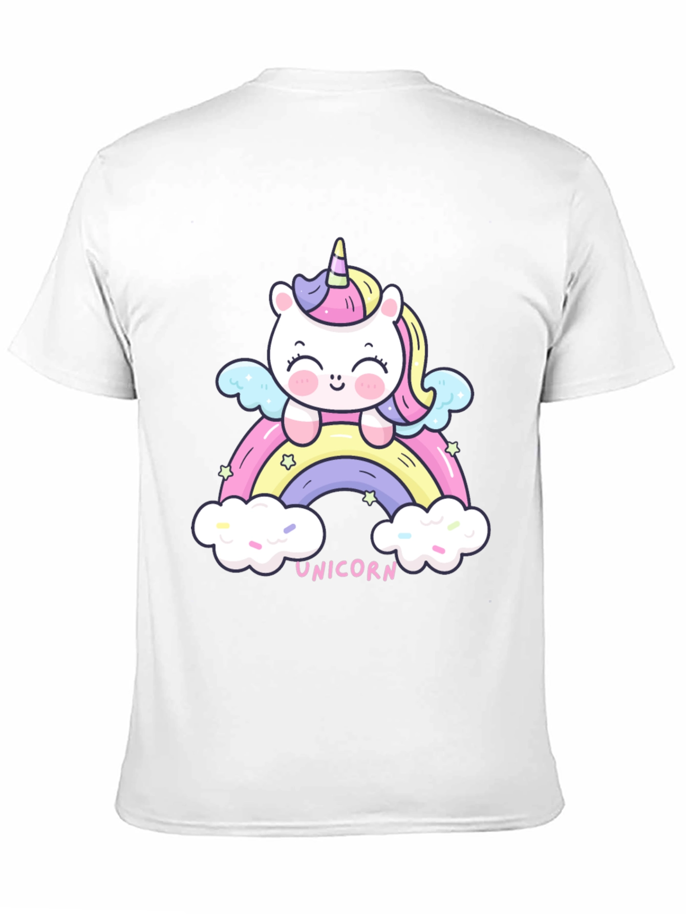 Black Unicorn Rainbow Graphic Tee - Cute Kawaii Style view 11