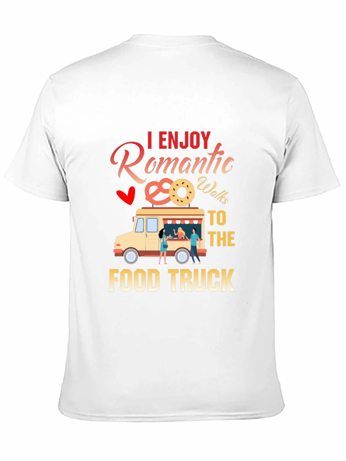 Black Romantic Food Truck T-Shirt view 11