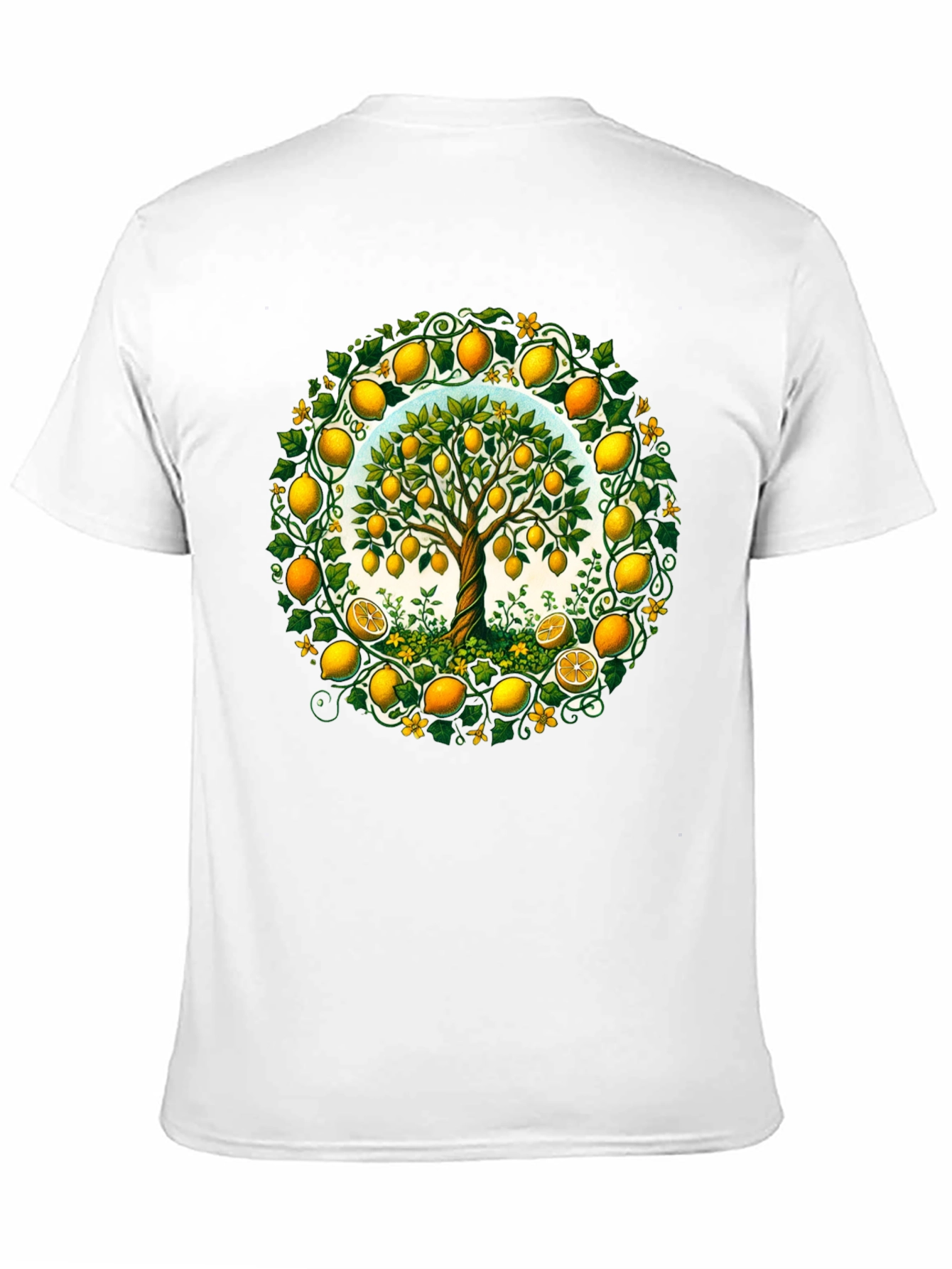 Black Lemon Tree Graphic Tee - Fresh Fruit Design view 11
