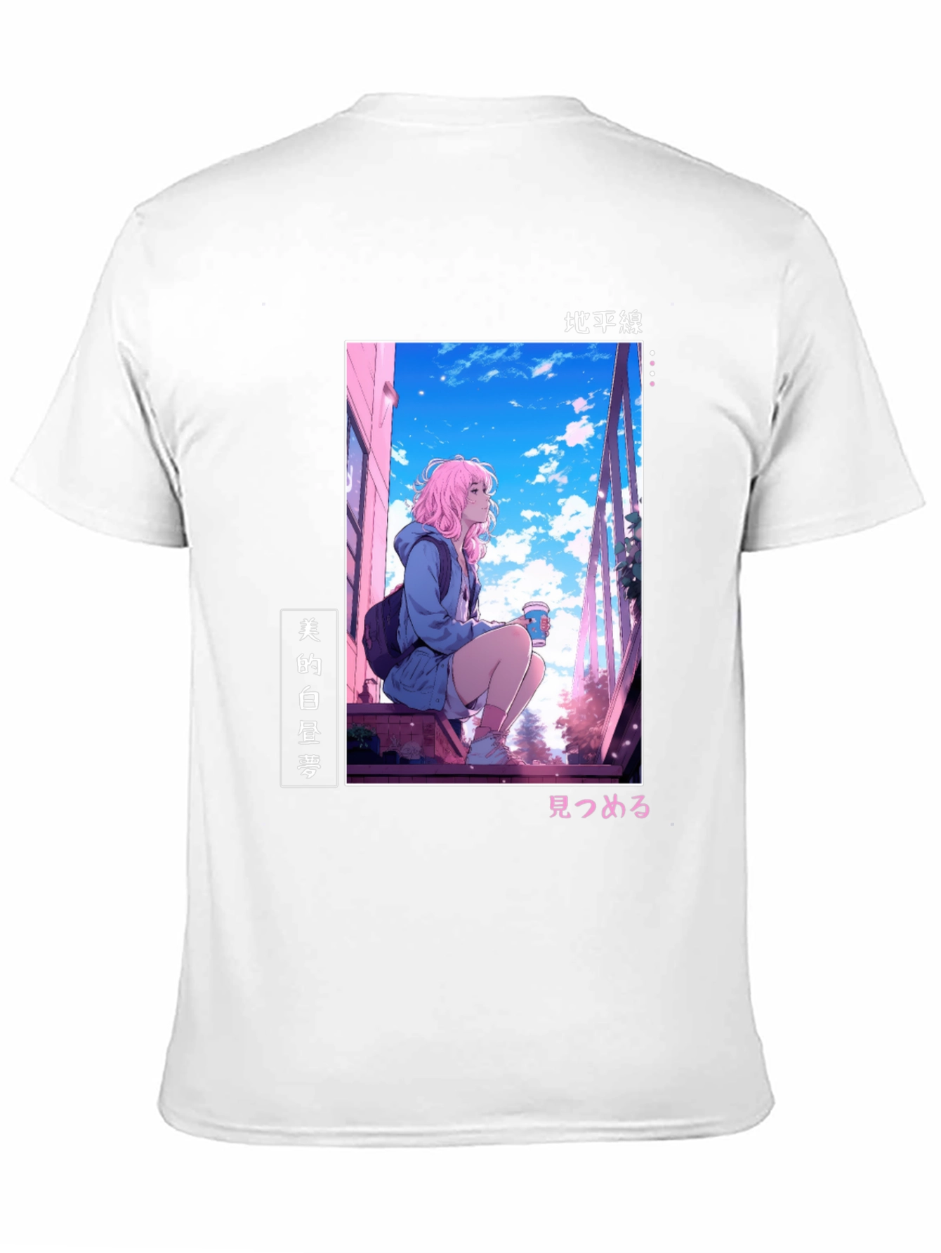 Black Anime Girl Black T-Shirt view 11