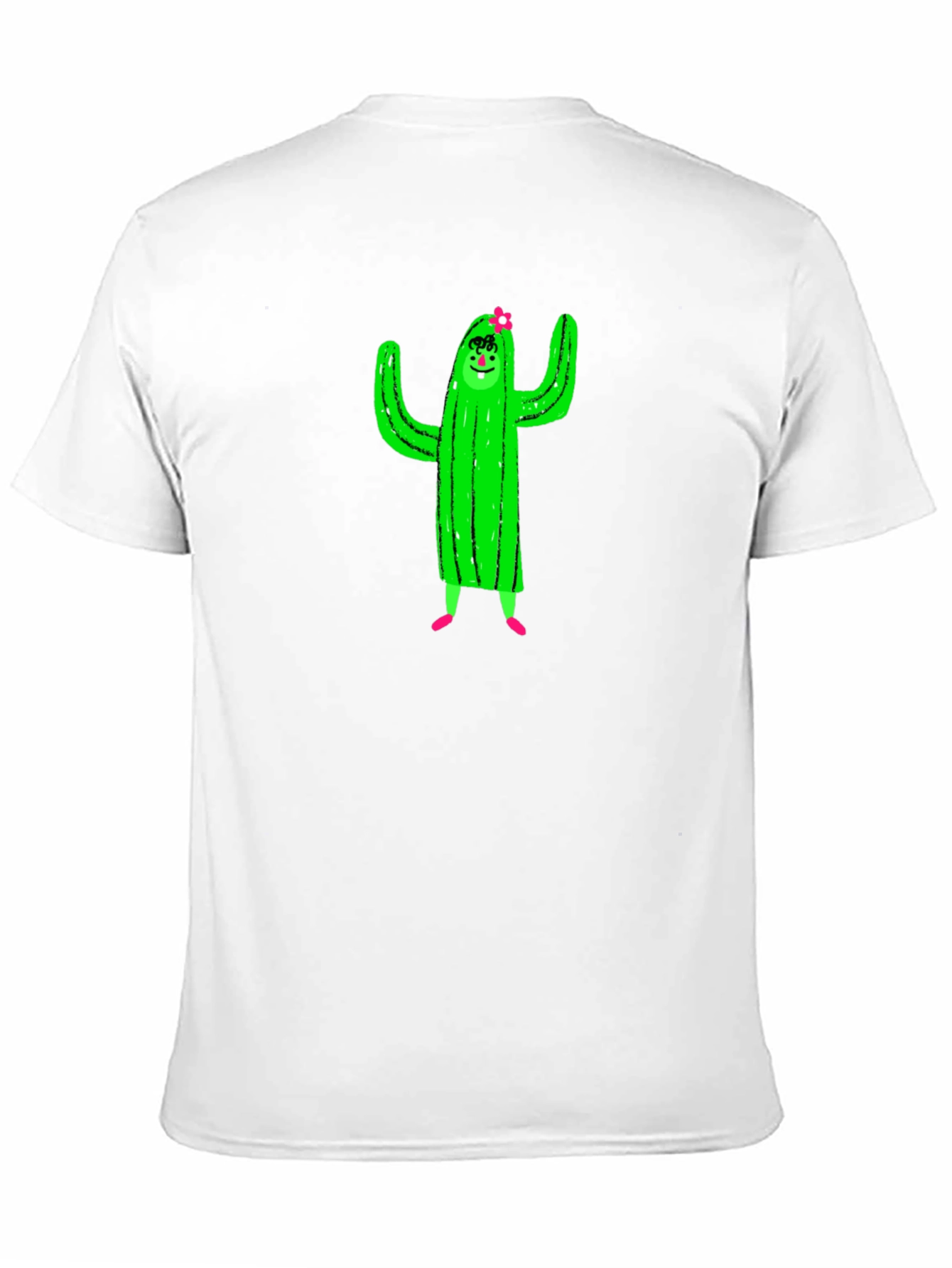 Black Cactus Character Graphic Black T-Shirt view 11