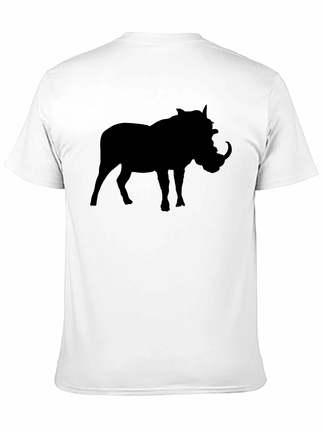 Black Warthog Silhouette T-Shirt - Classic Black Tee view 11