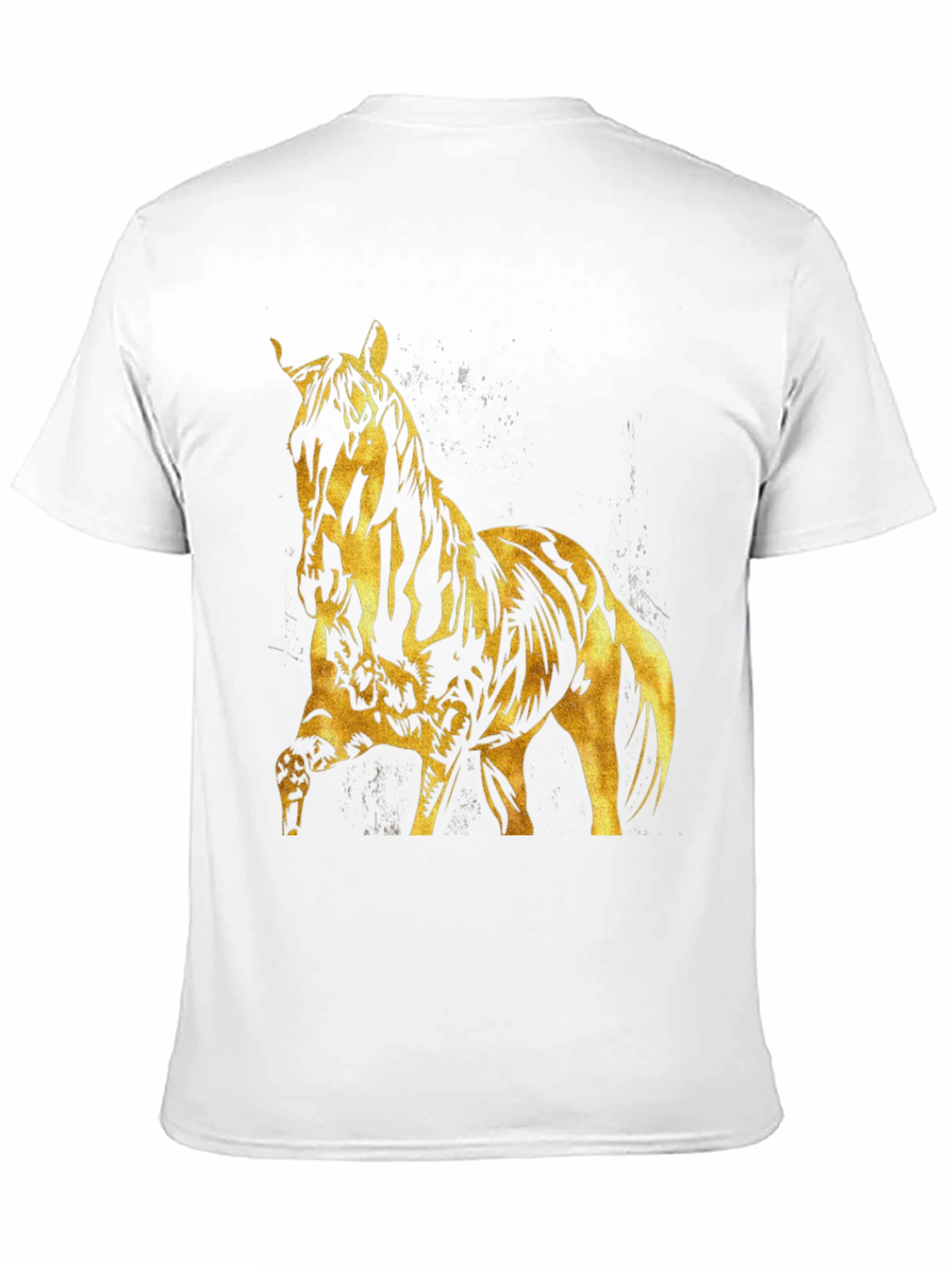 Black Gold Horse Graphic Black T-Shirt view 11