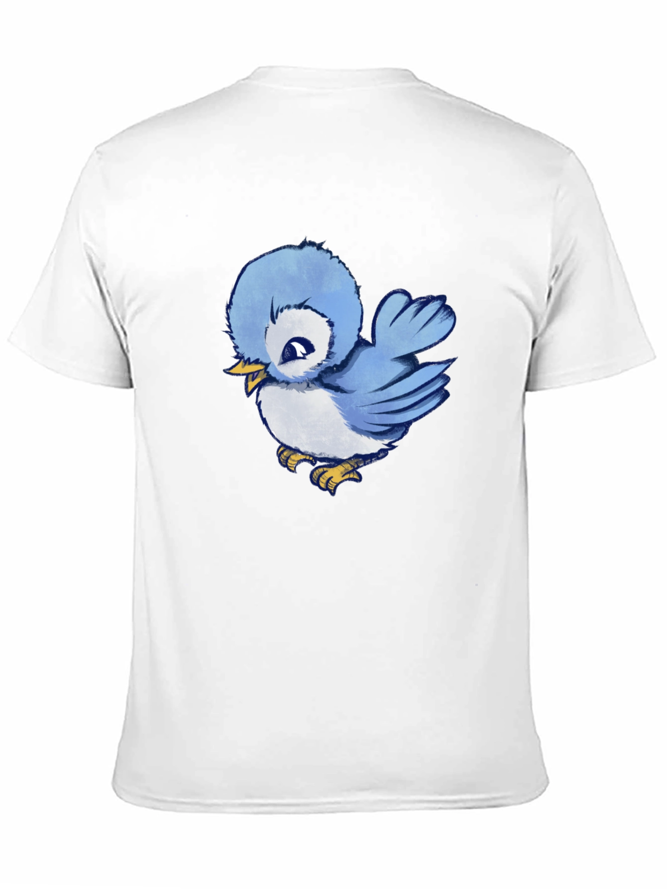 Black Cute Blue Bird Graphic T-Shirt - Soft Cotton Tee view 11