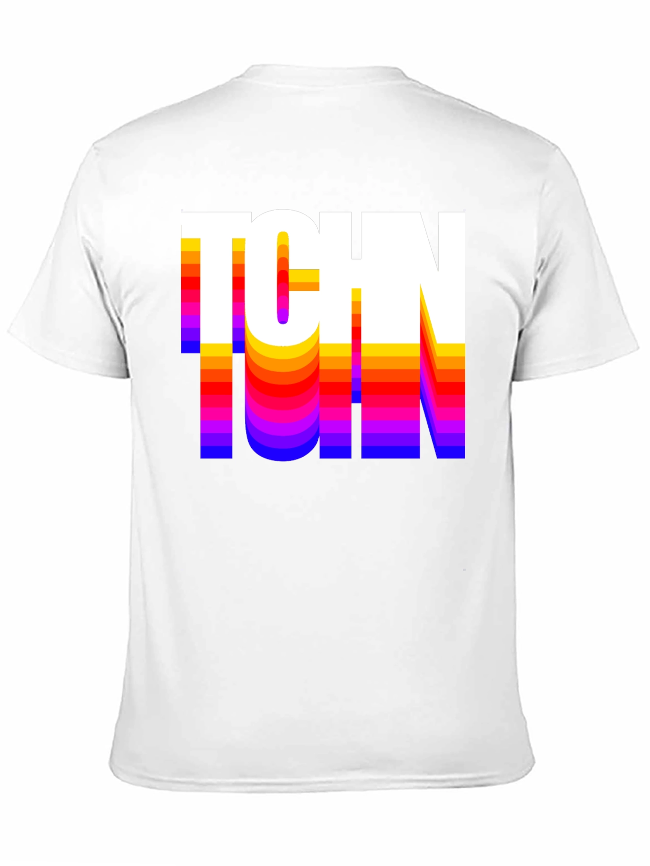 Black Retro TCHN Graphic Tee - Stylish Crew Neck T-Shirt view 11