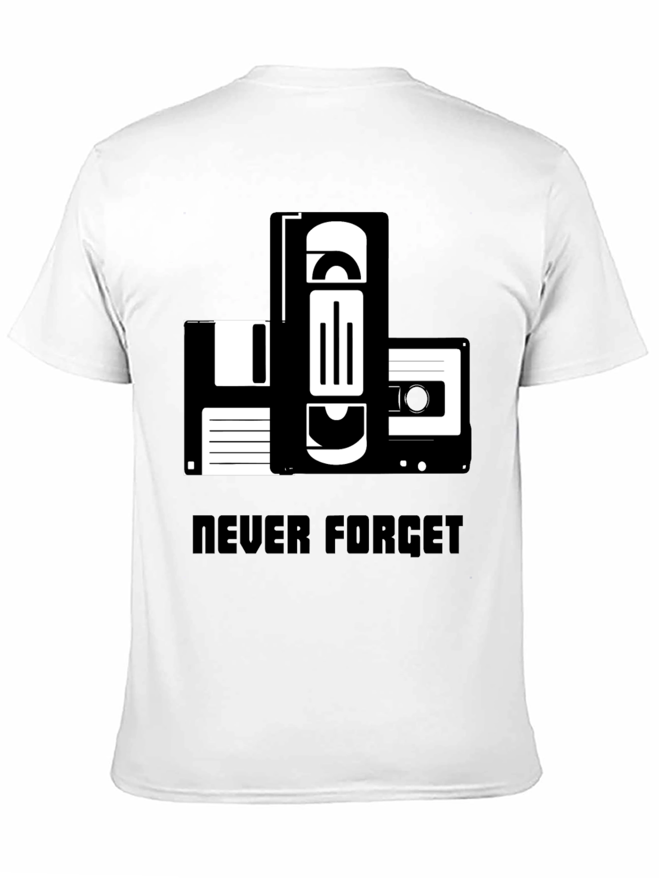 Black Retro Media T-Shirt: Never Forget view 11