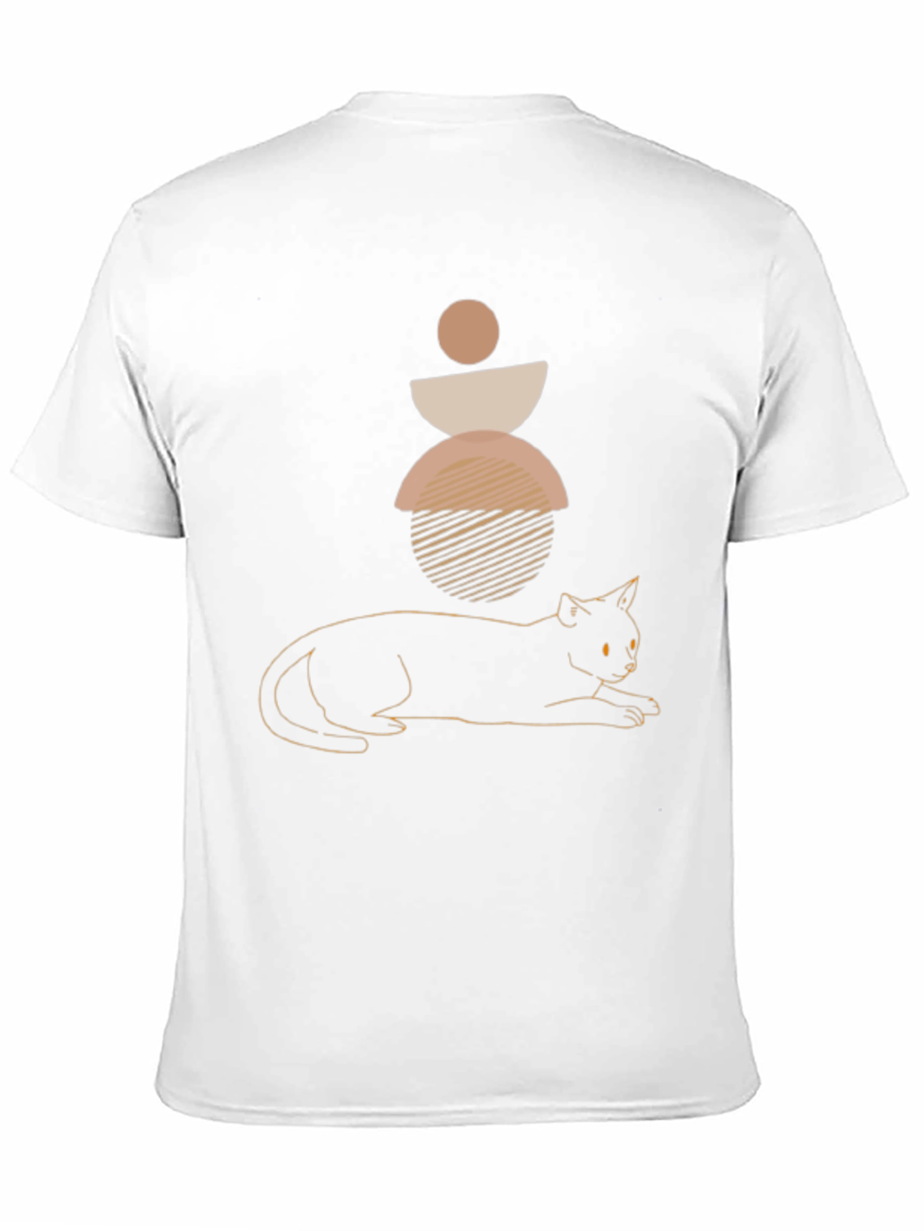 Black Abstract Cat Graphic Tee - Stylish Comfort view 11