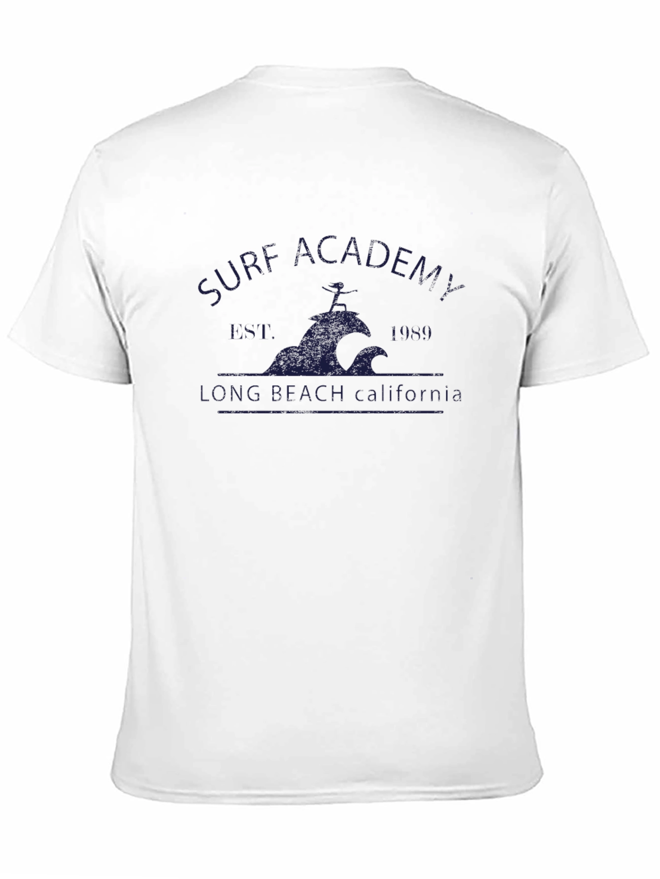 Black Surf Academy Tee - Long Beach California view 11