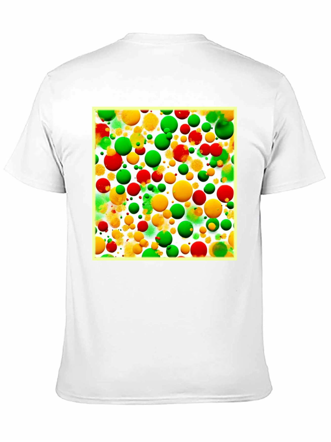 Black Colorful Bubble Pattern T-Shirt view 11