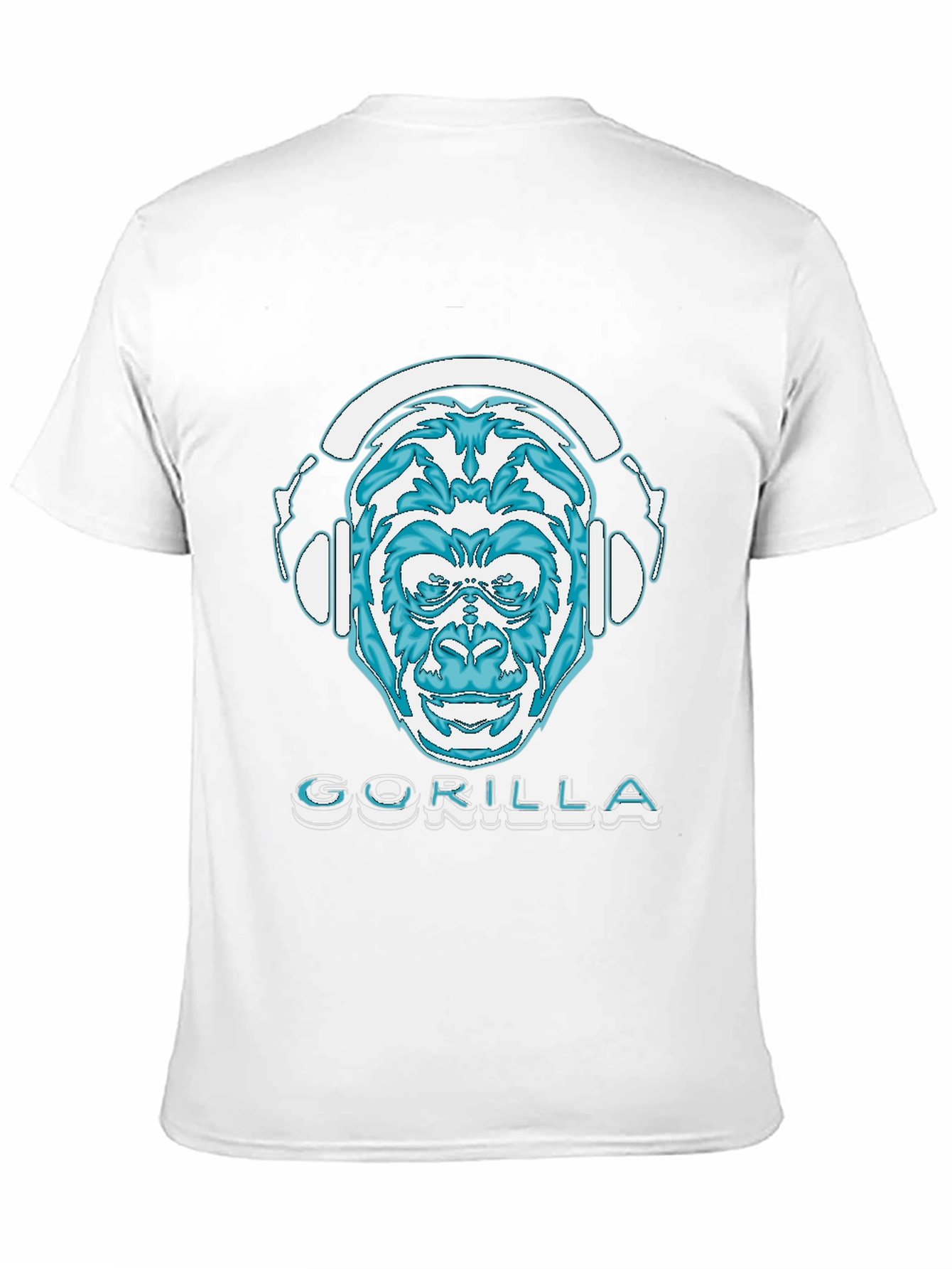 Black Gorilla DJ Graphic T-Shirt - Cool Animal Design view 11