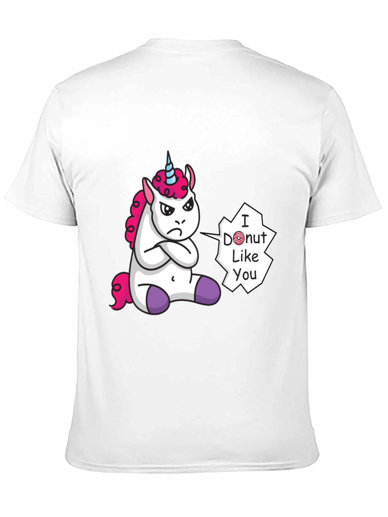 Black Funny Unicorn 'I Donut Like You' Graphic Tee view 11