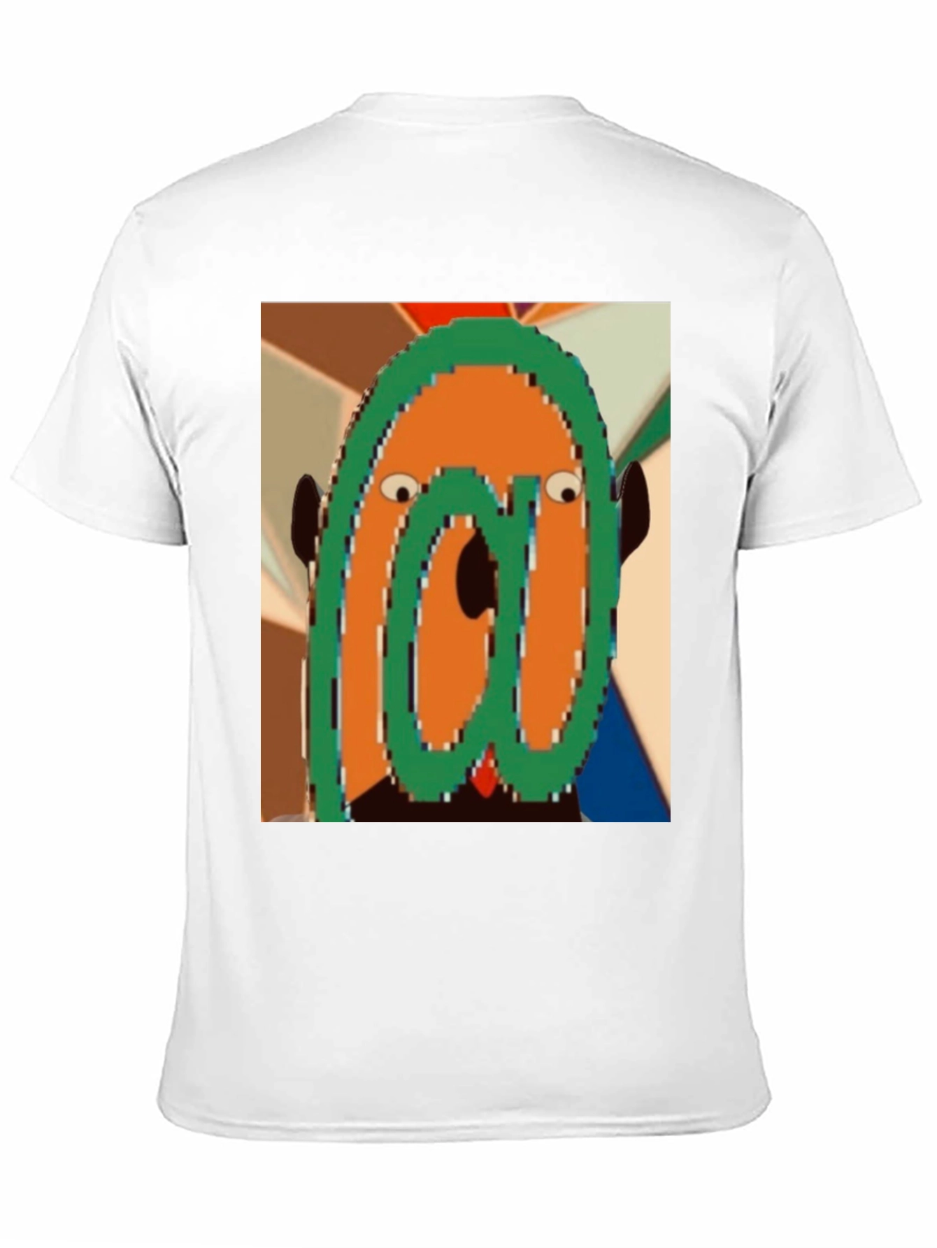 Black Unique Cartoon Face Graphic Tee - Black view 11