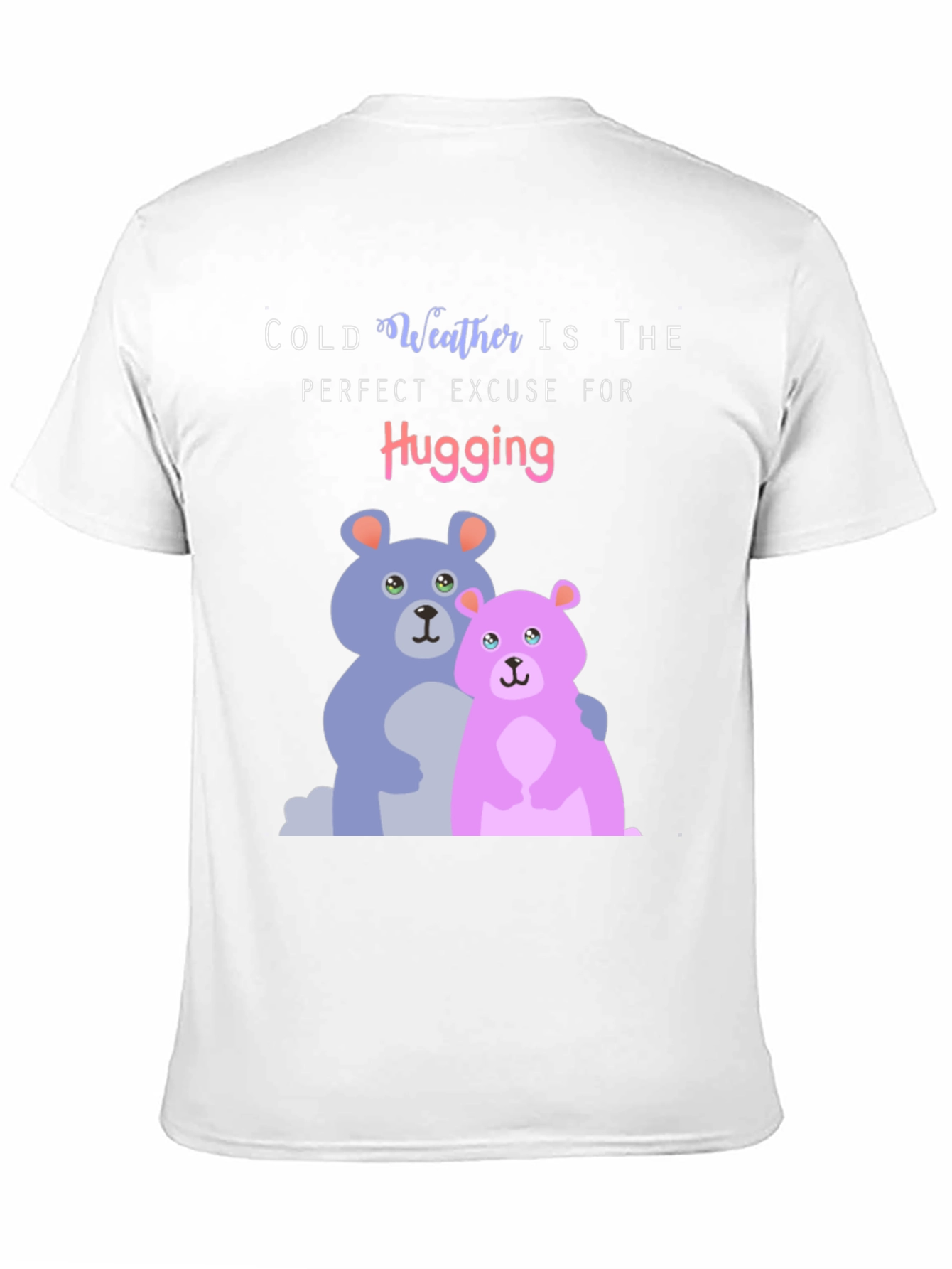 Black Cute Hugging Bears T-Shirt: Perfect for Cold Weather! view 11