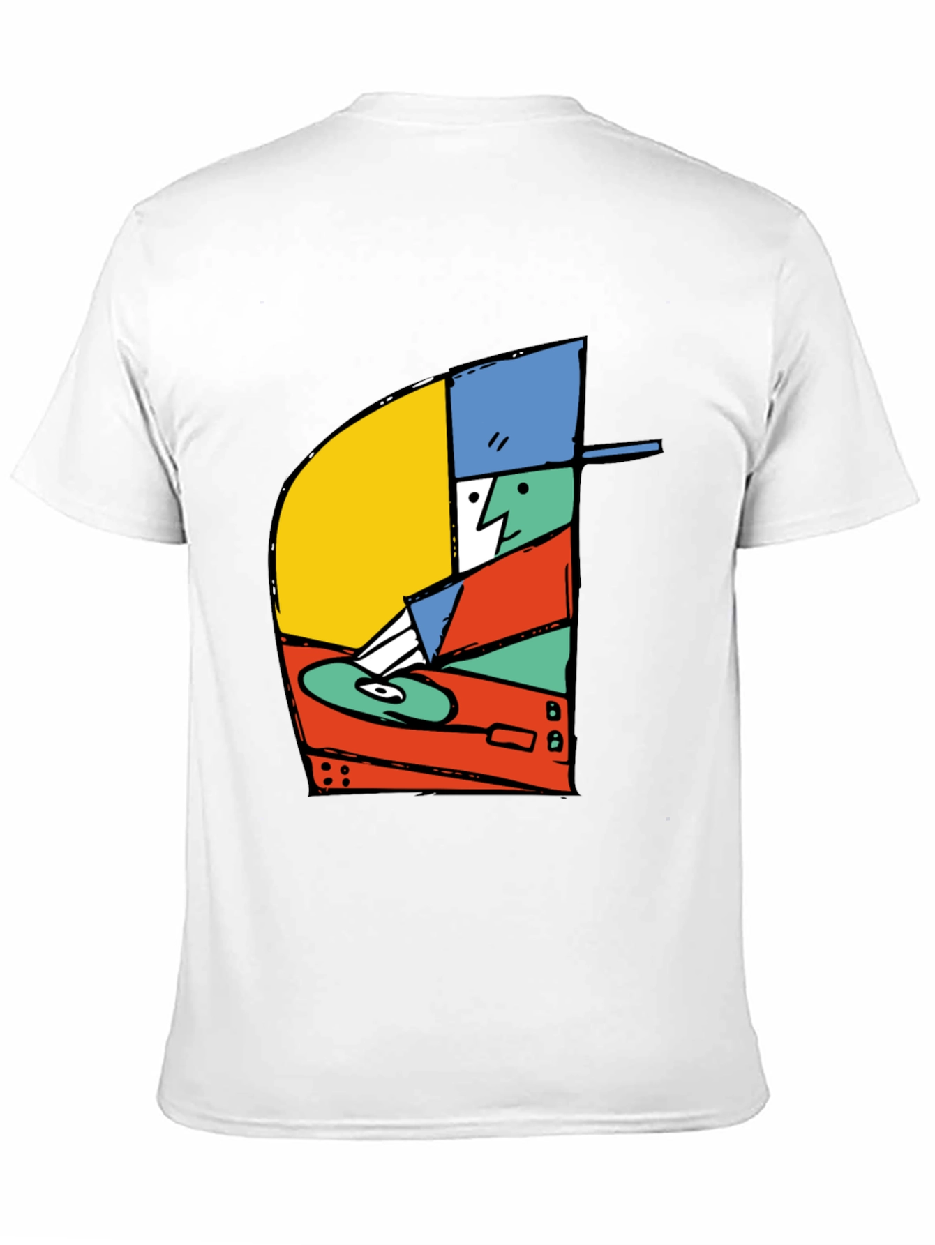 Black Retro DJ Graphic T-Shirt - Black view 11