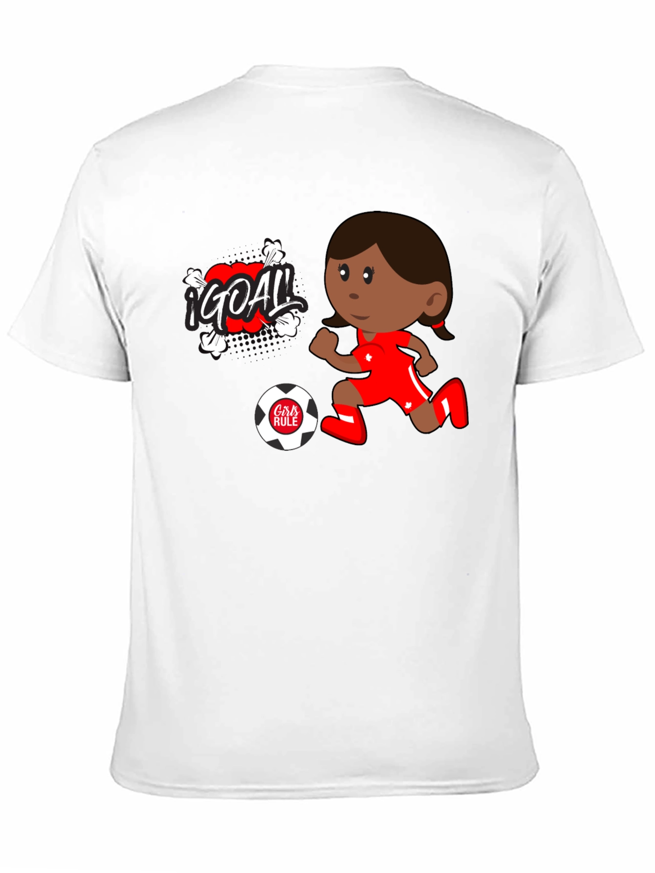 Black Girls Rule Soccer Goal T-Shirt view 11