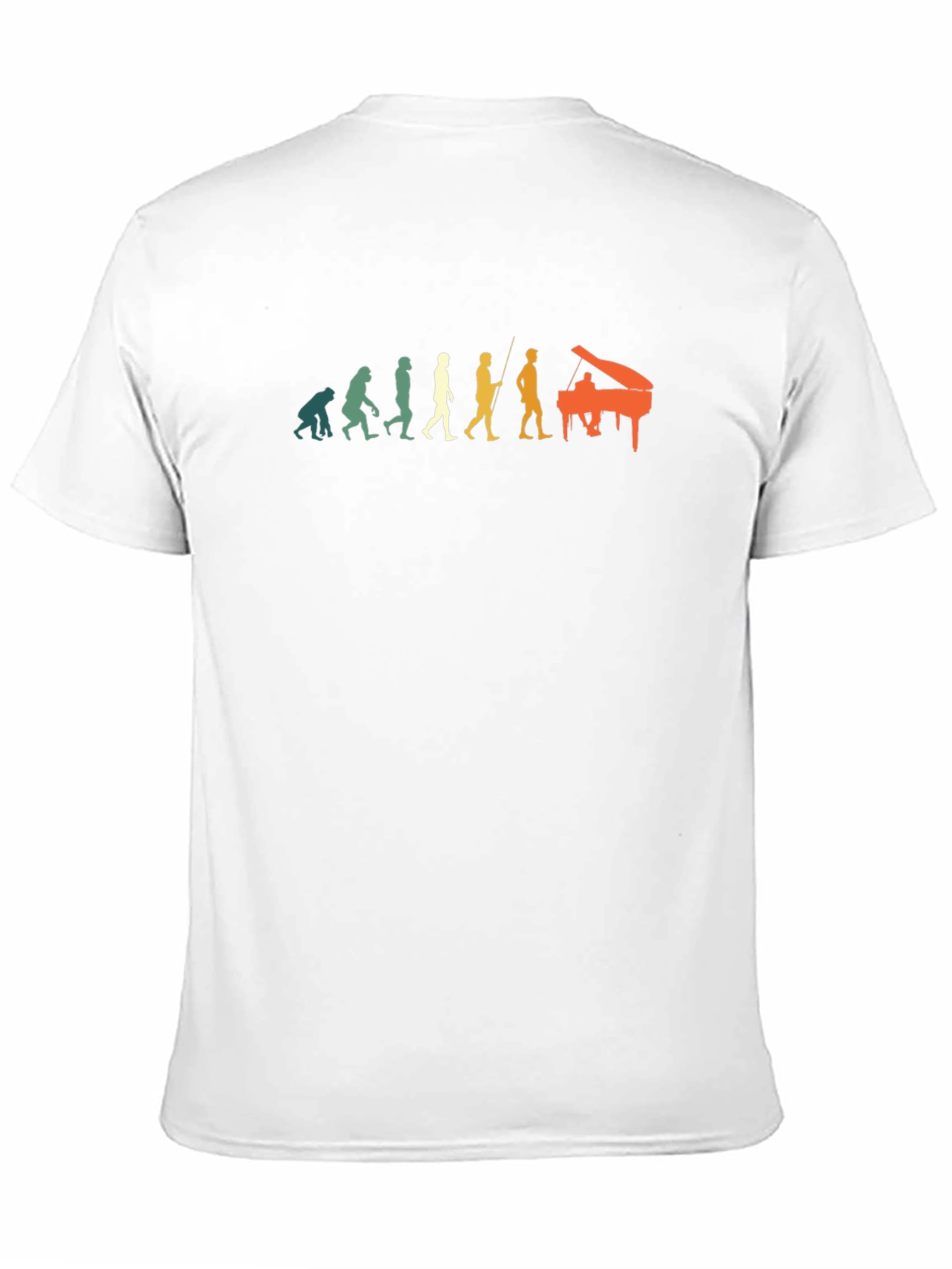 Black Evolution of Musician T-Shirt - Funny Piano Player Tee view 11