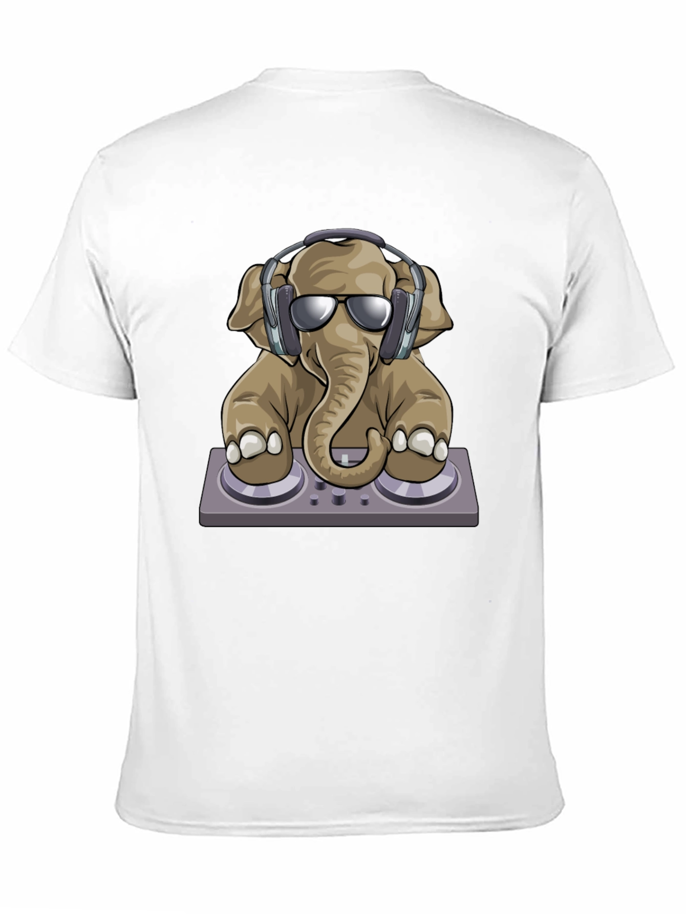 Black DJ Elephant T-Shirt - Cool Graphic Tee view 11