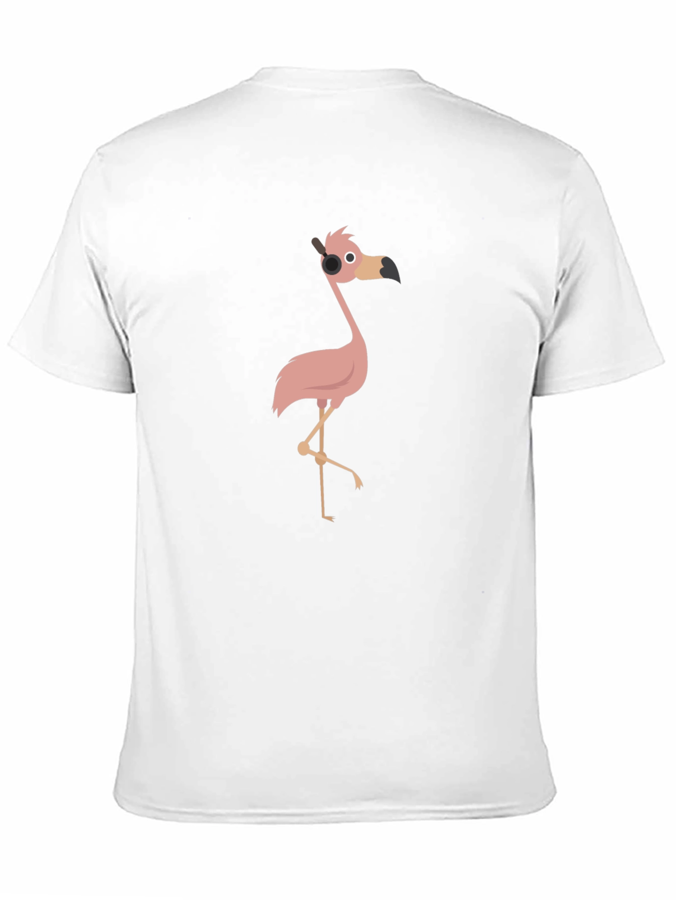 Black Cartoon Flamingo T-Shirt - Black view 11