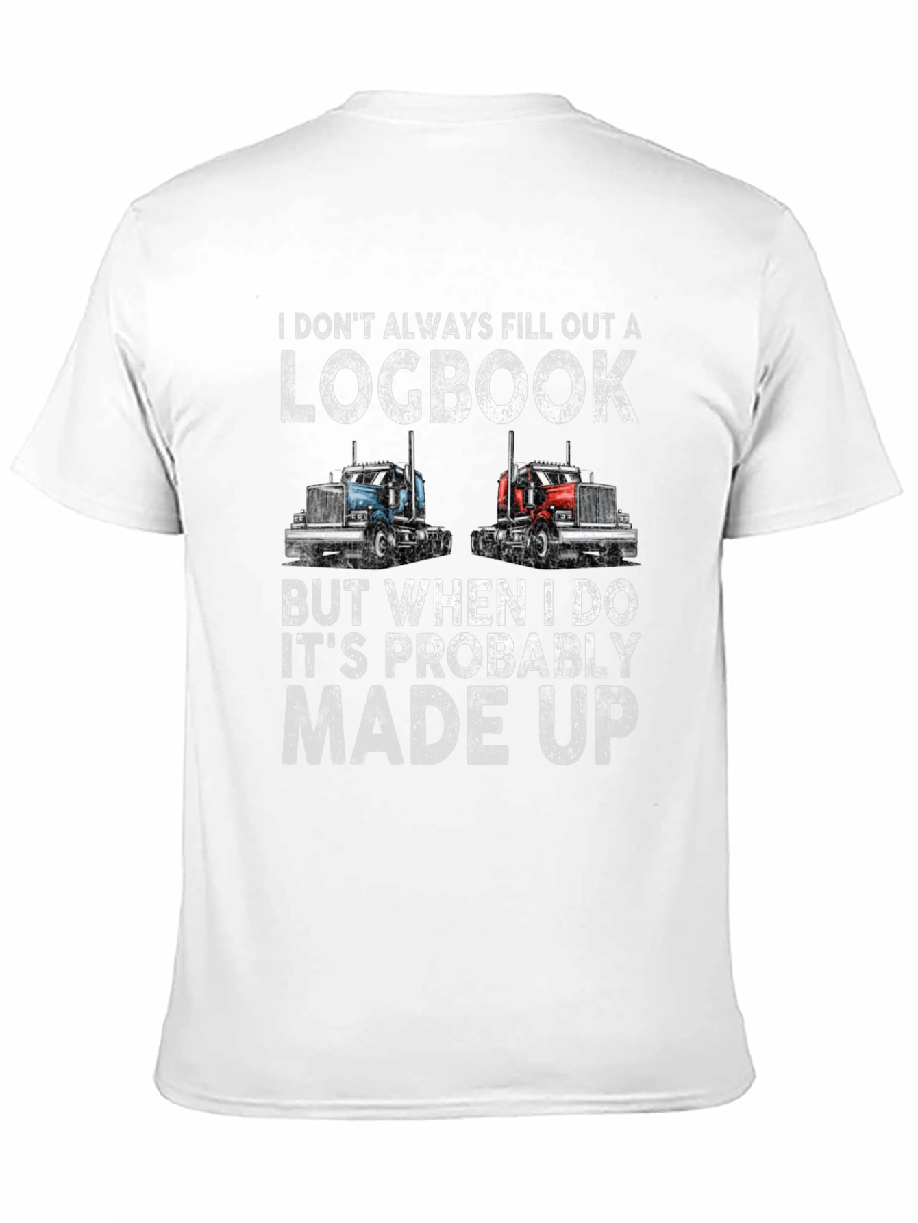 Black Trucker Humor T-Shirt - Logbook Design view 11