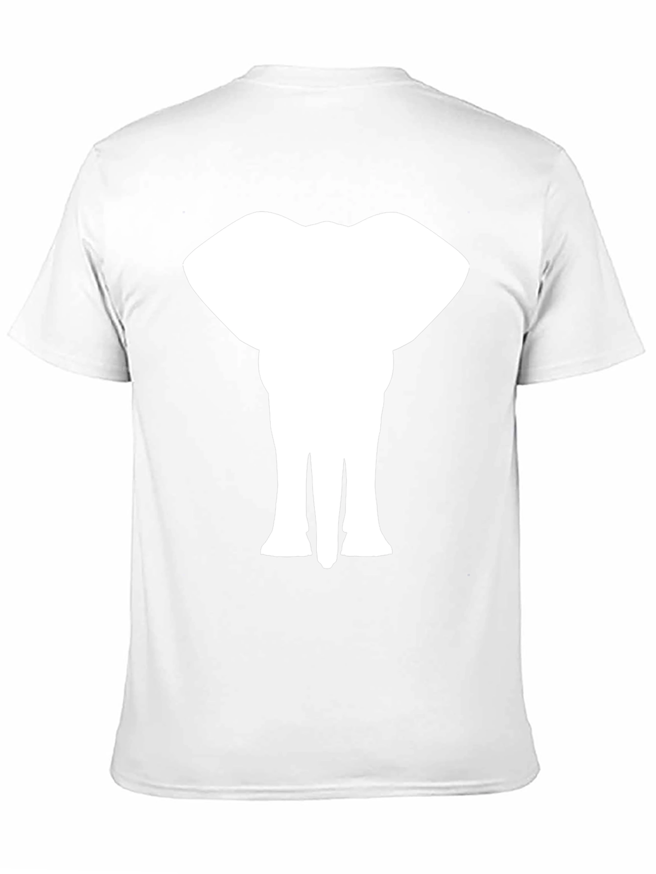Black Elephant Silhouette Tee - Black Cotton T-Shirt view 11