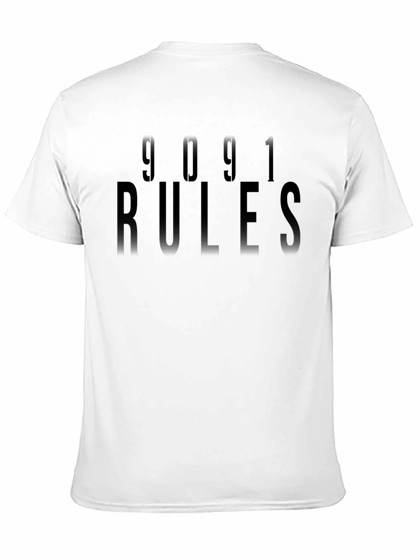 Black 9091 Rules Men's Black Graphic T-Shirt view 11