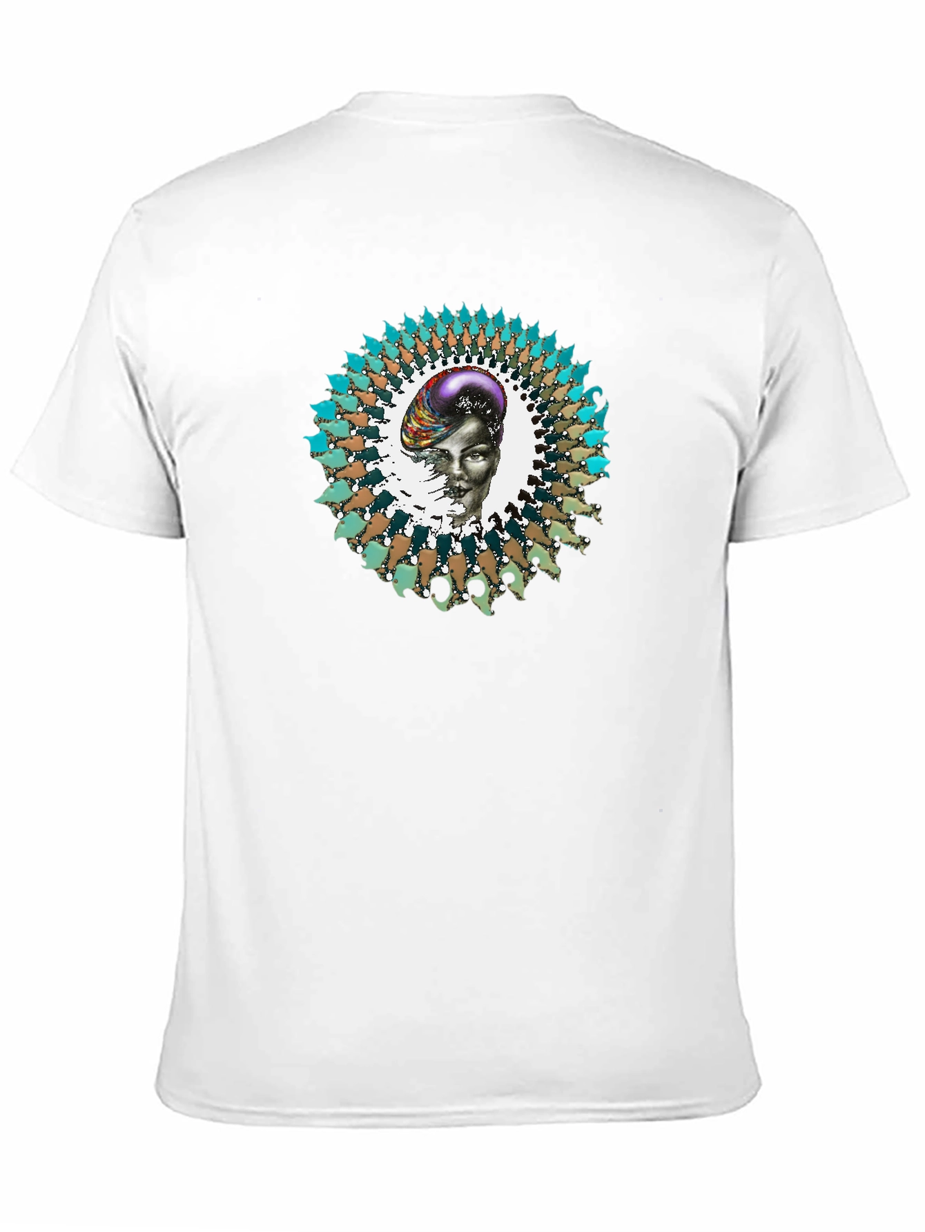 Black Abstract Graphic Print Black T-Shirt view 11