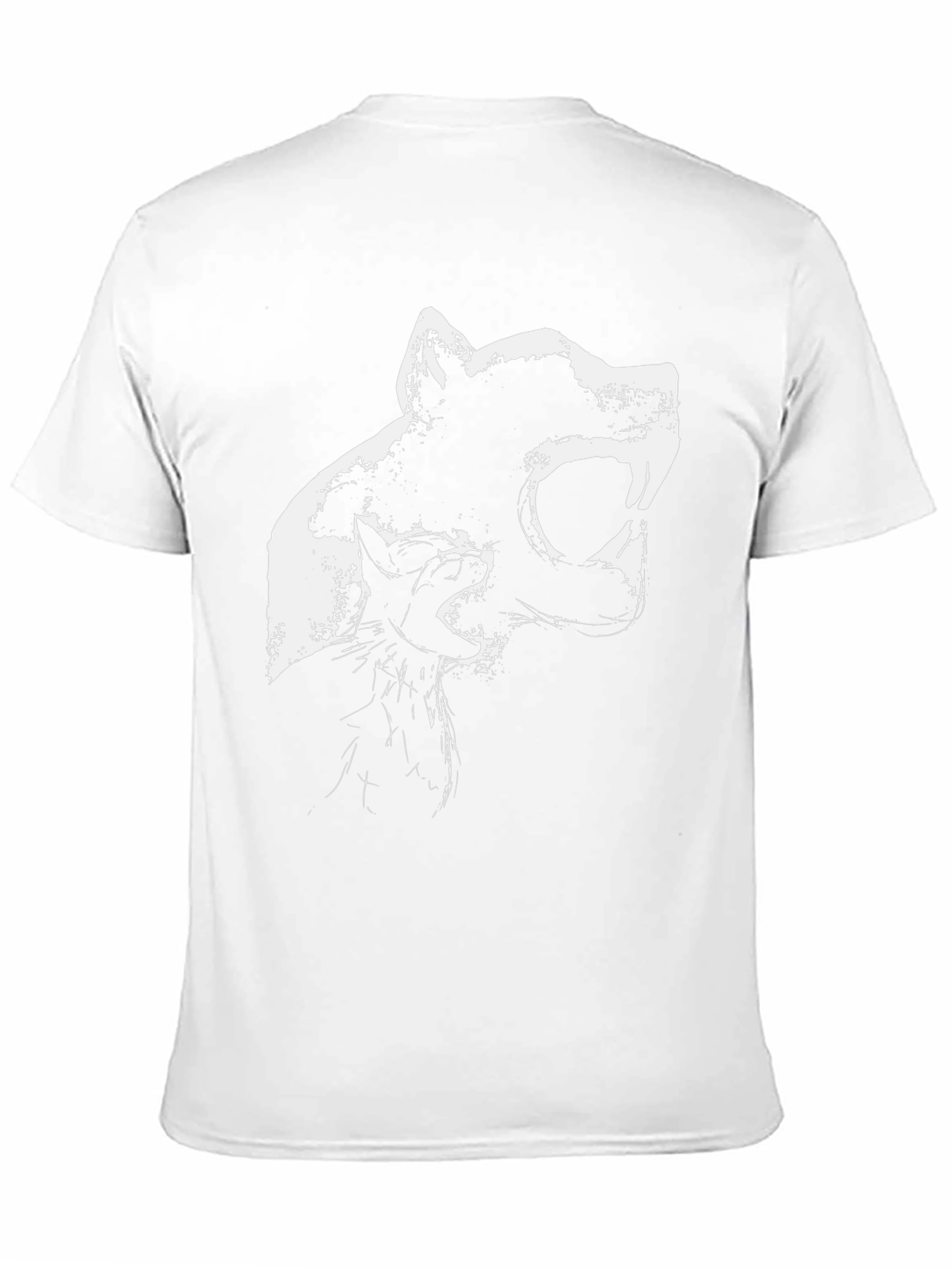 Black Black T-Shirt with Abstract Animal Graphic Print view 11