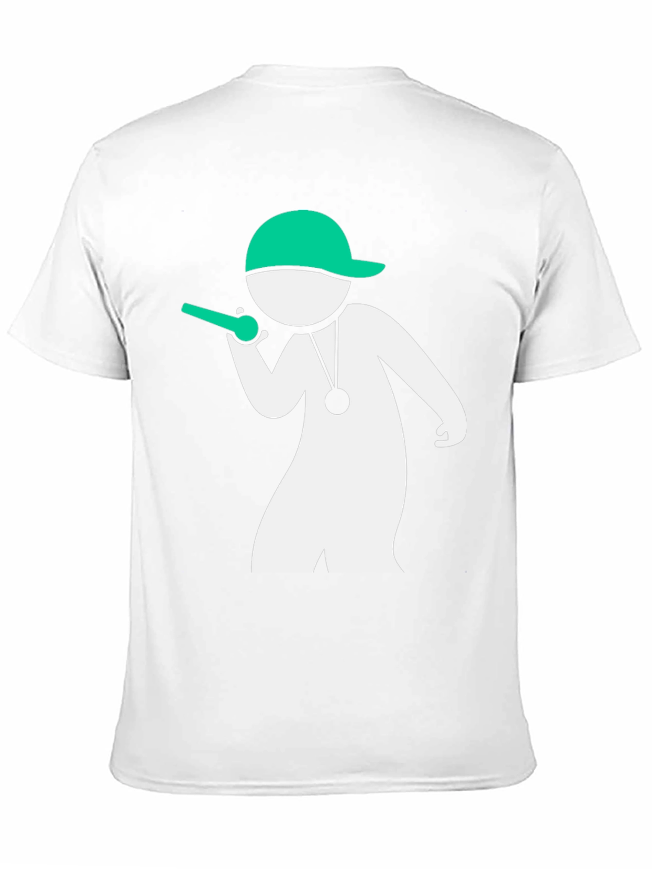 Cool Coach T-Shirt - Black with Green & White Design - 11