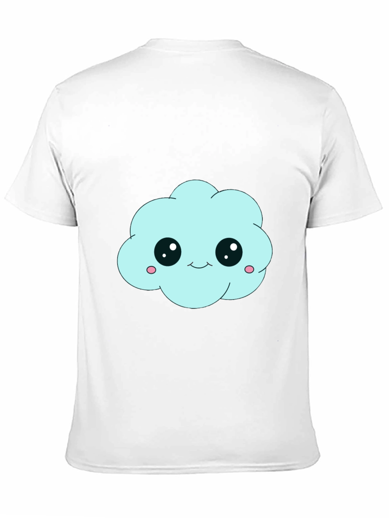 Black Cute Cloud Graphic Black T-Shirt - Unisex view 11