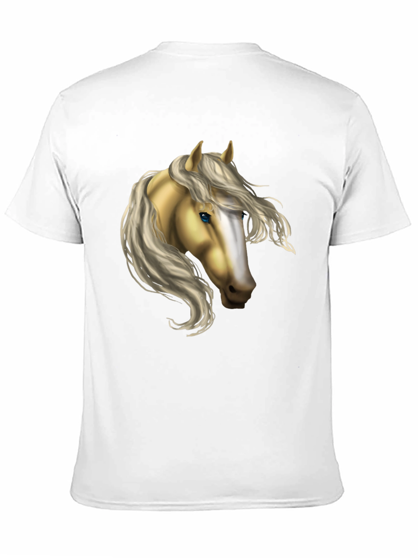 Black Horse Graphic T-Shirt - Black Cotton Blend Tee view 11