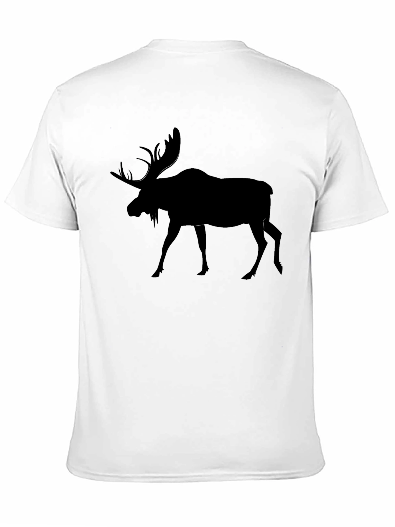 Black Moose Silhouette Black T-Shirt view 11