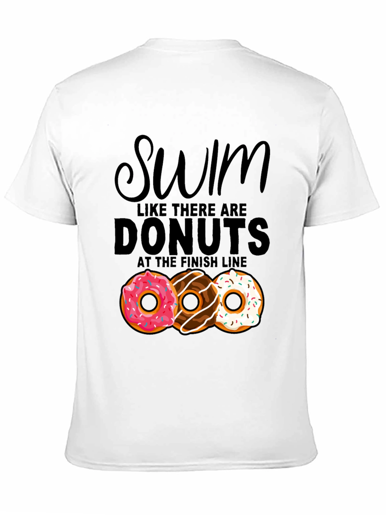 Black Swim for Donuts Graphic T-Shirt view 11