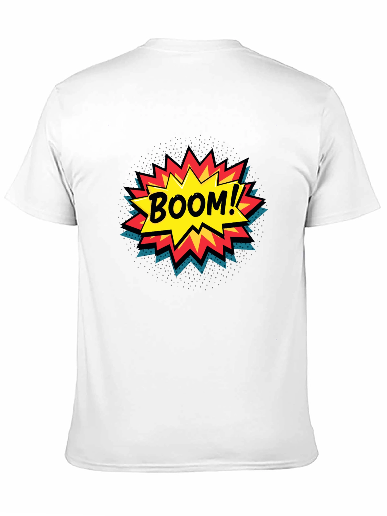 Black Boom! Comic Book Graphic Print Black T-Shirt view 11