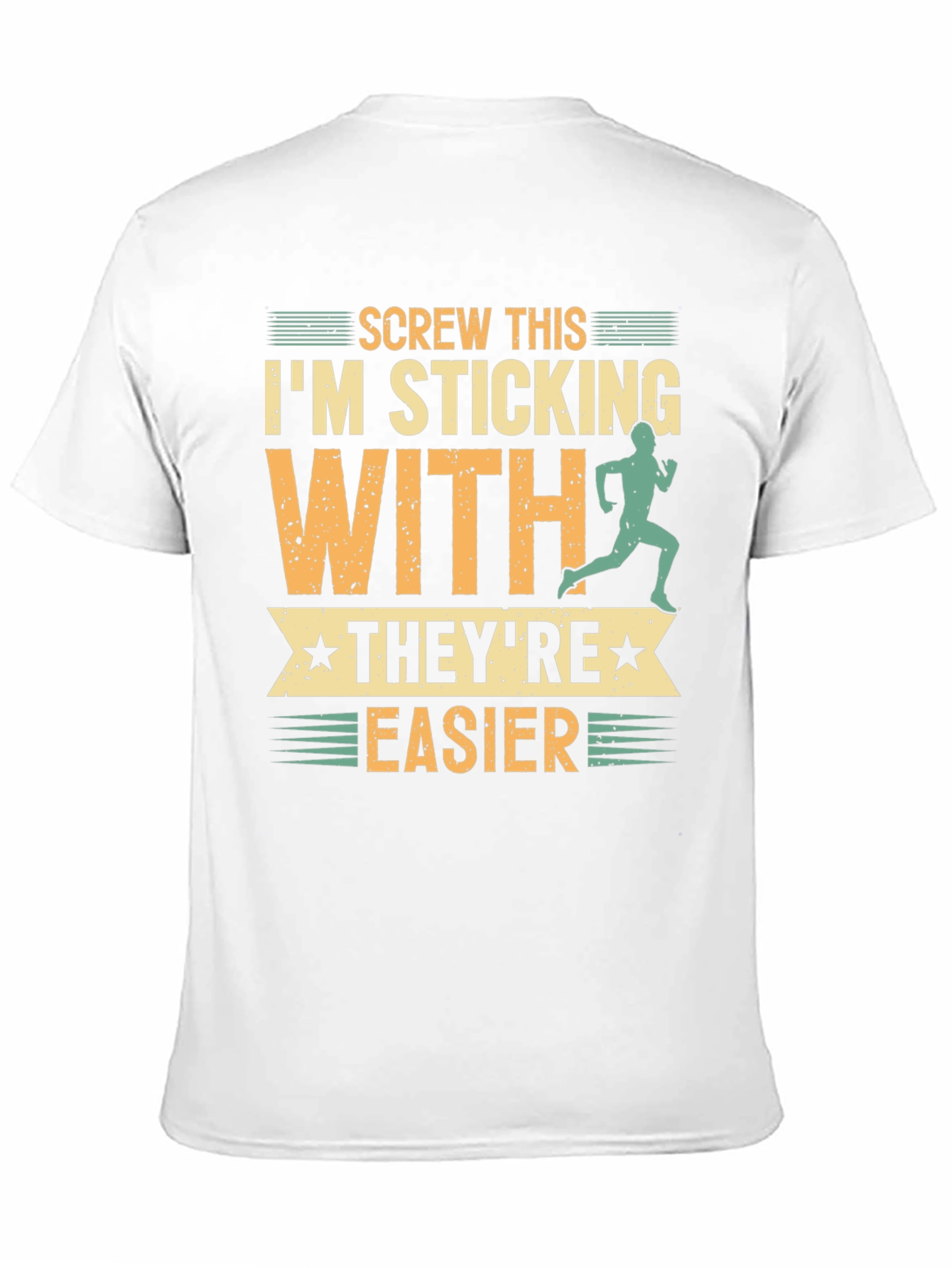 Black Funny Running T-Shirt: Screw This, They're Easier! view 11