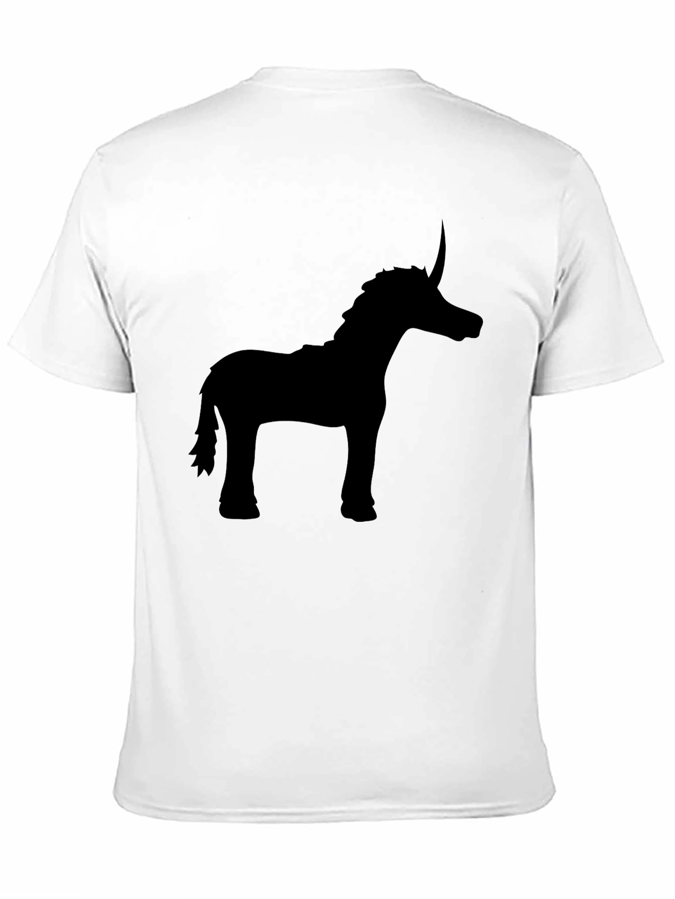 Black Unicorn Silhouette Black T-Shirt - Stylish Men's Tee view 11