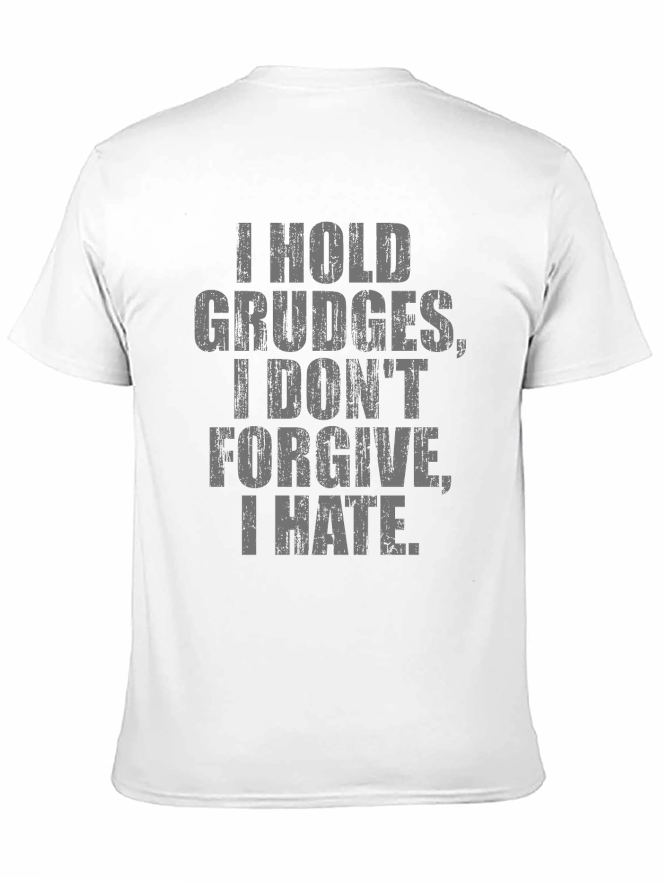 Black I Hold Grudges Slogan Tee - Men's Black T-Shirt view 11