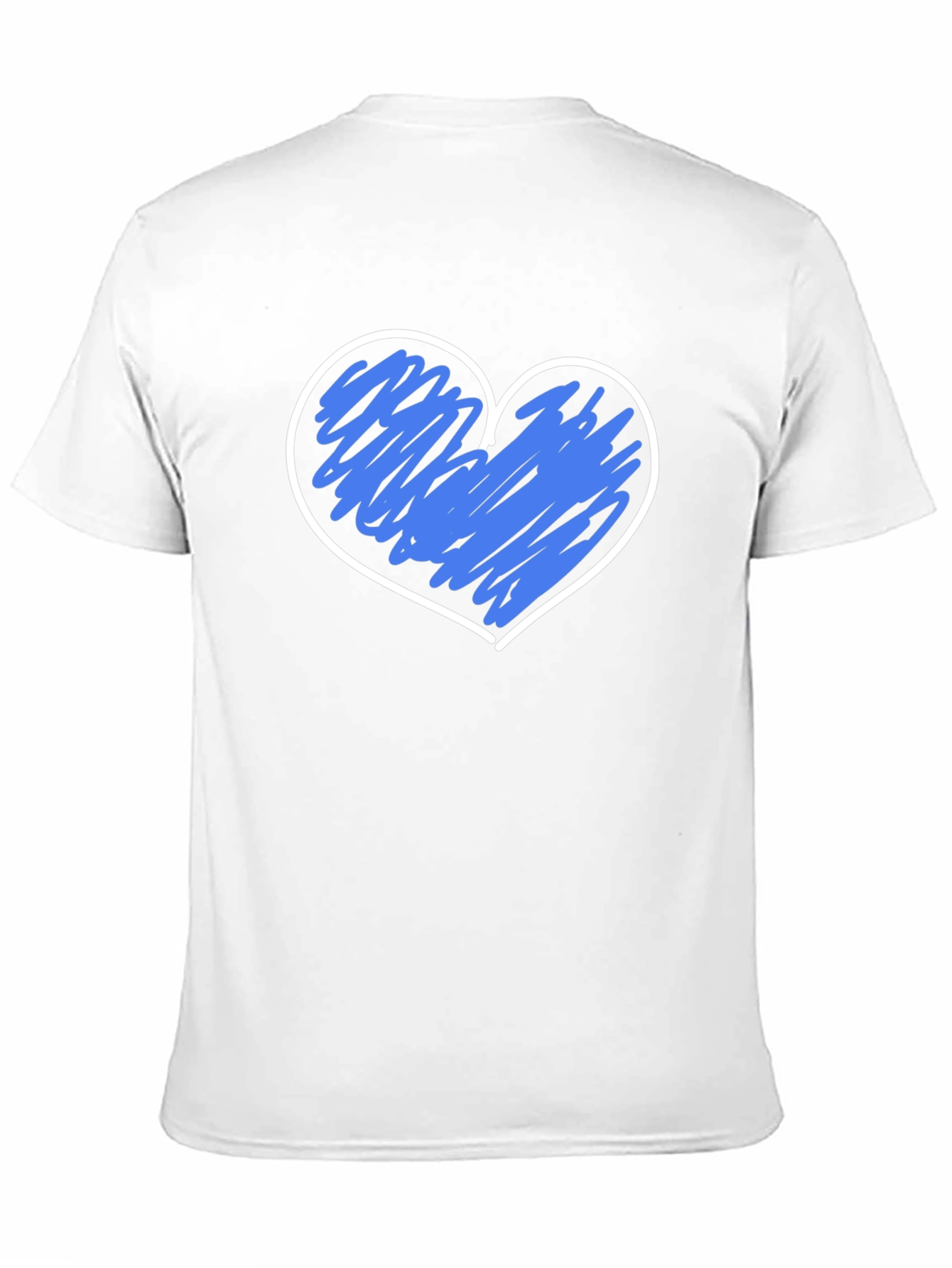 Black Heart Scribble Graphic T-Shirt - Black Crew Neck view 11